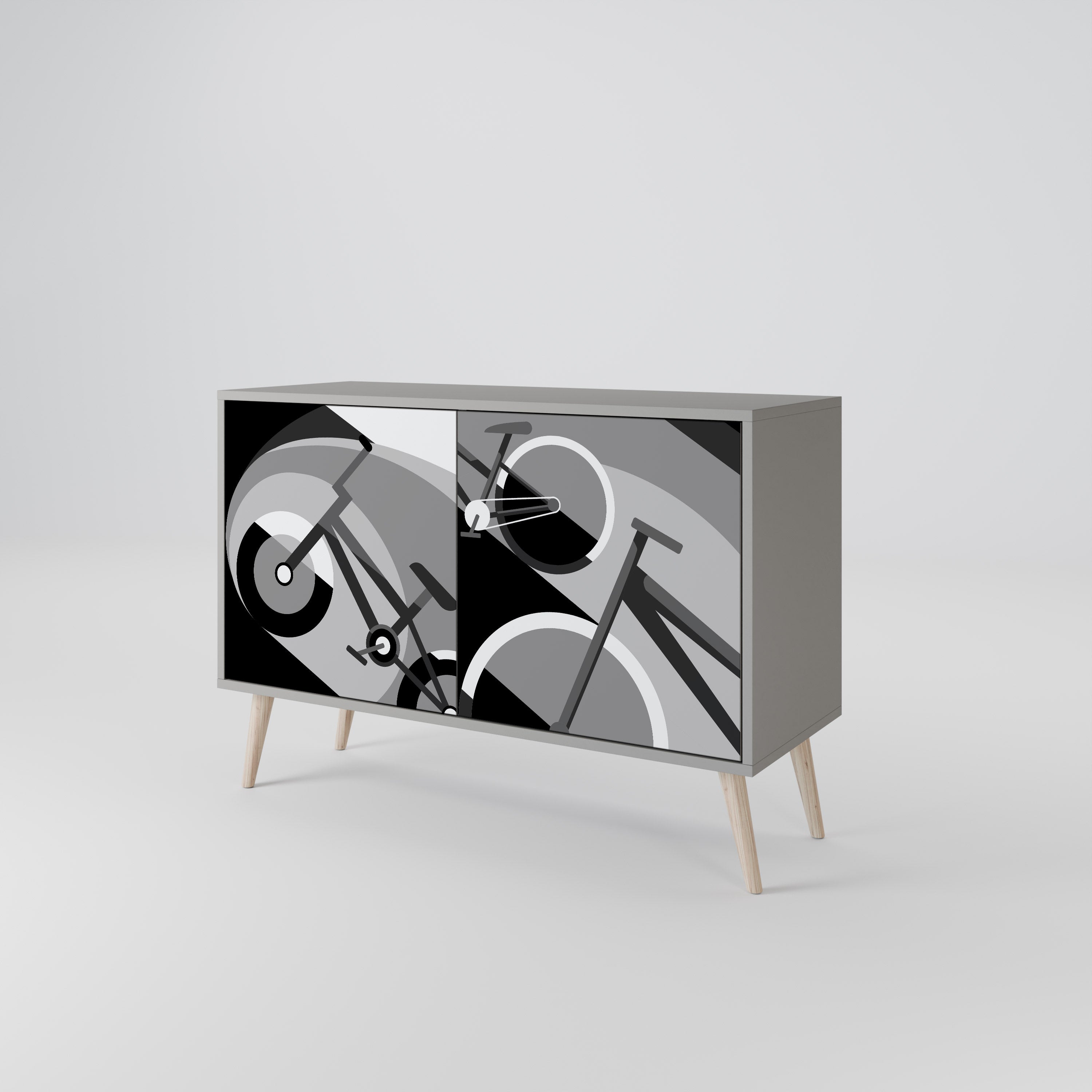 Μπουφές BIKE ENERGY 2 θυρών σε γκρι φινίρισμα