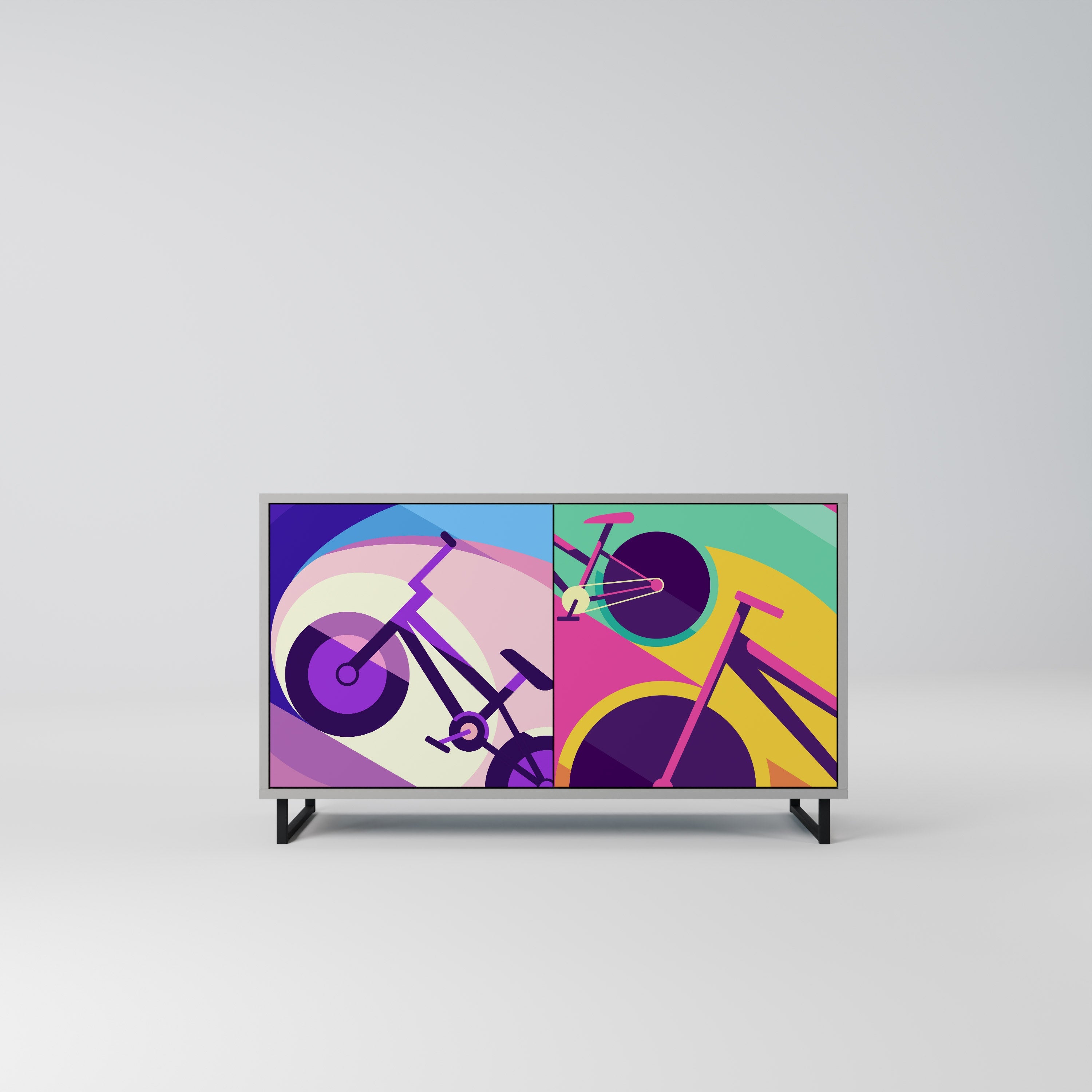 Μπουφές BIKE DREAMS 2 θυρών σε γκρι φινίρισμα