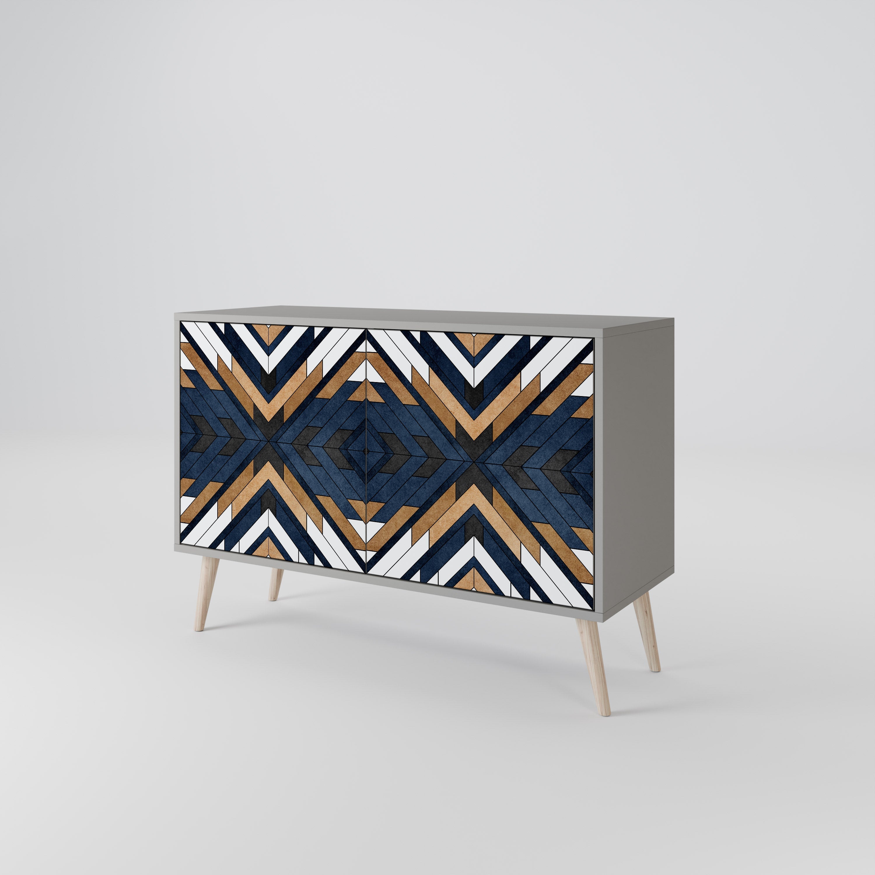 Μπουφές ARTFUL GEOMETRIA με 2 πόρτες σε γκρι φινίρισμα
