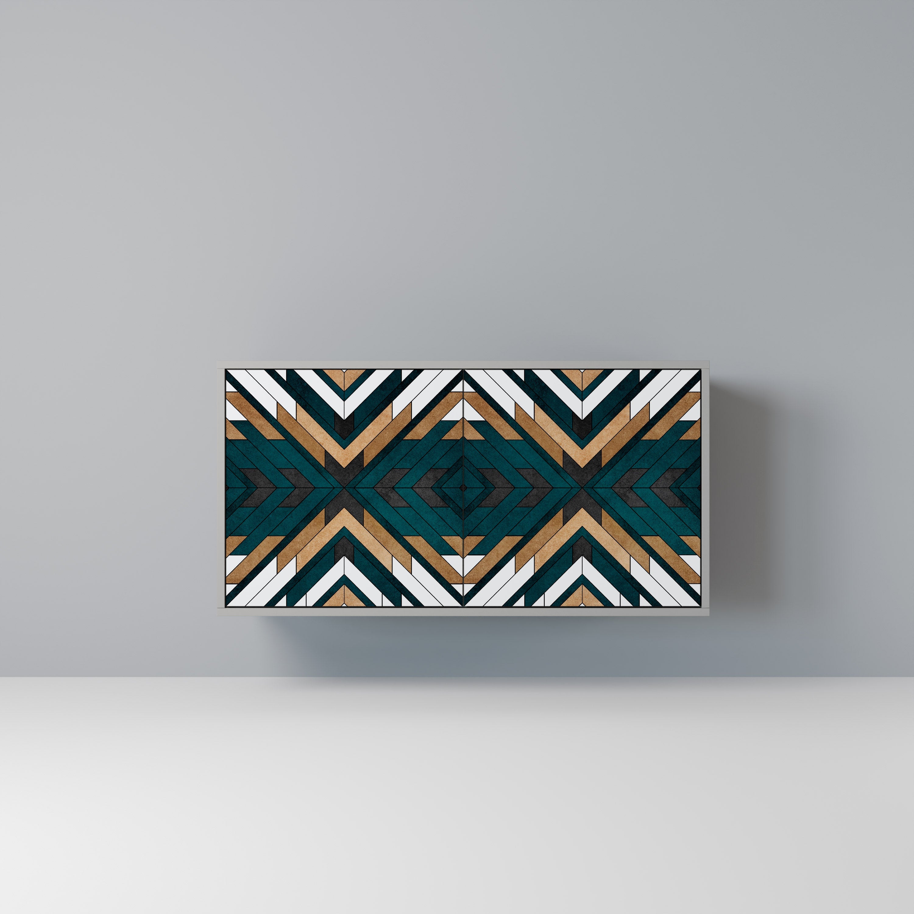 Μπουφές ARTISTIC GEOMETRIA με 2 πόρτες σε γκρι φινίρισμα