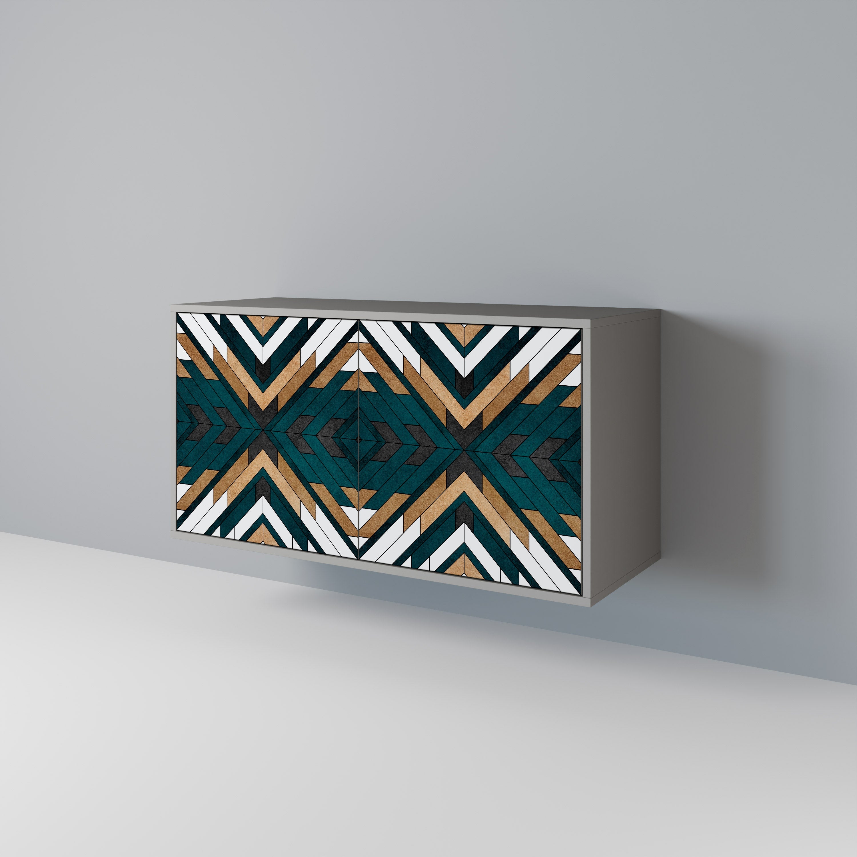 Μπουφές ARTISTIC GEOMETRIA με 2 πόρτες σε γκρι φινίρισμα