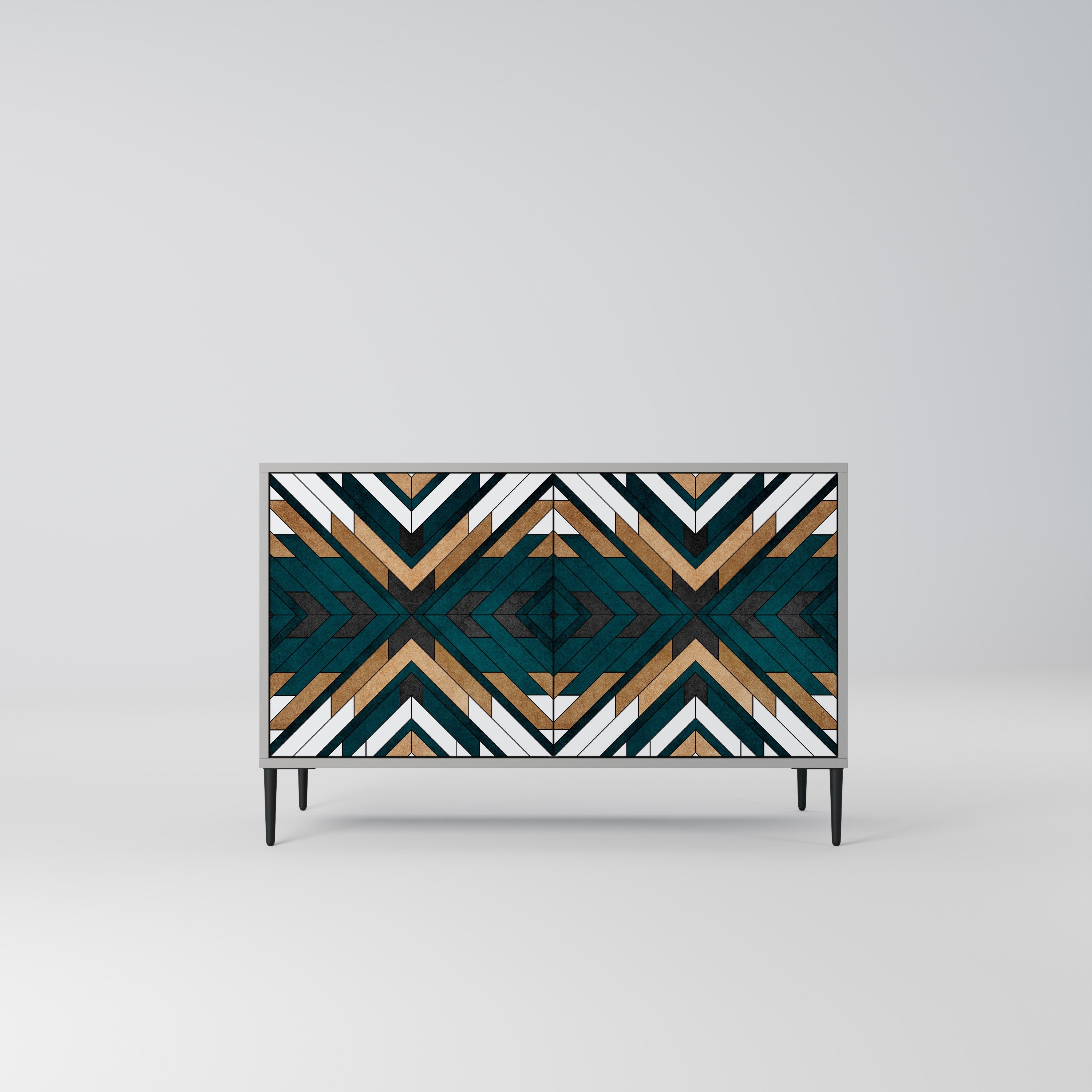 Μπουφές ARTISTIC GEOMETRIA με 2 πόρτες σε γκρι φινίρισμα