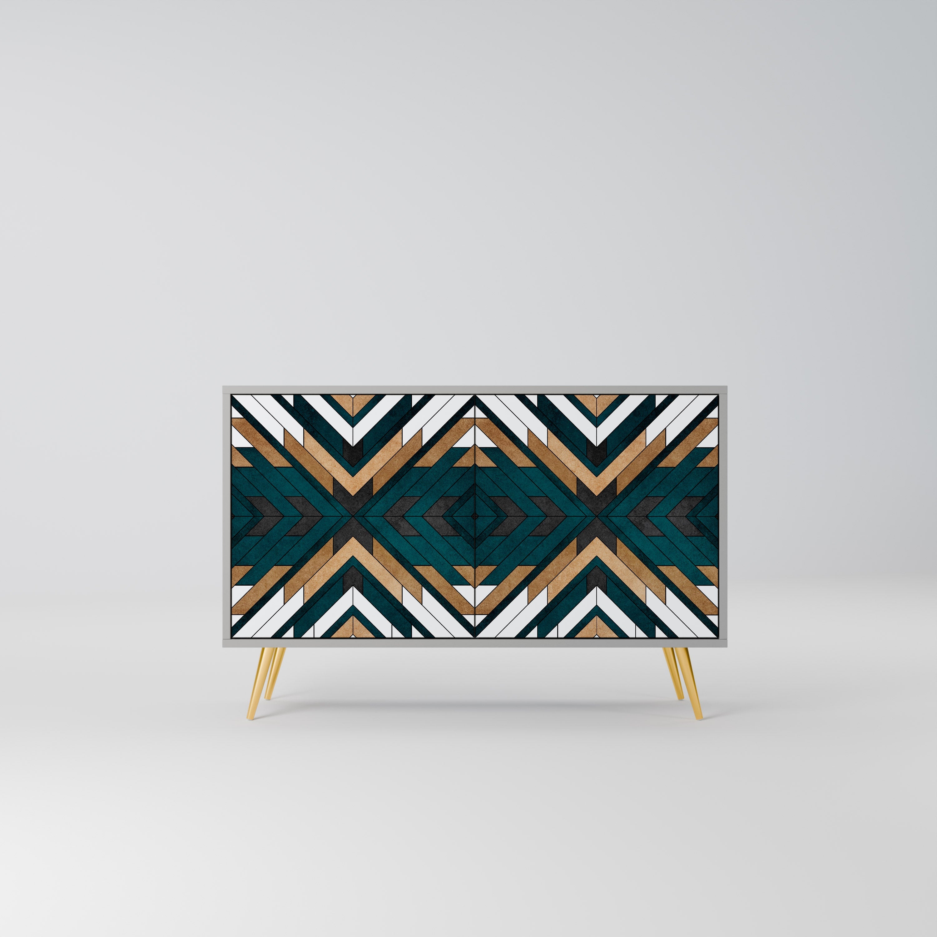 Μπουφές ARTISTIC GEOMETRIA με 2 πόρτες σε γκρι φινίρισμα