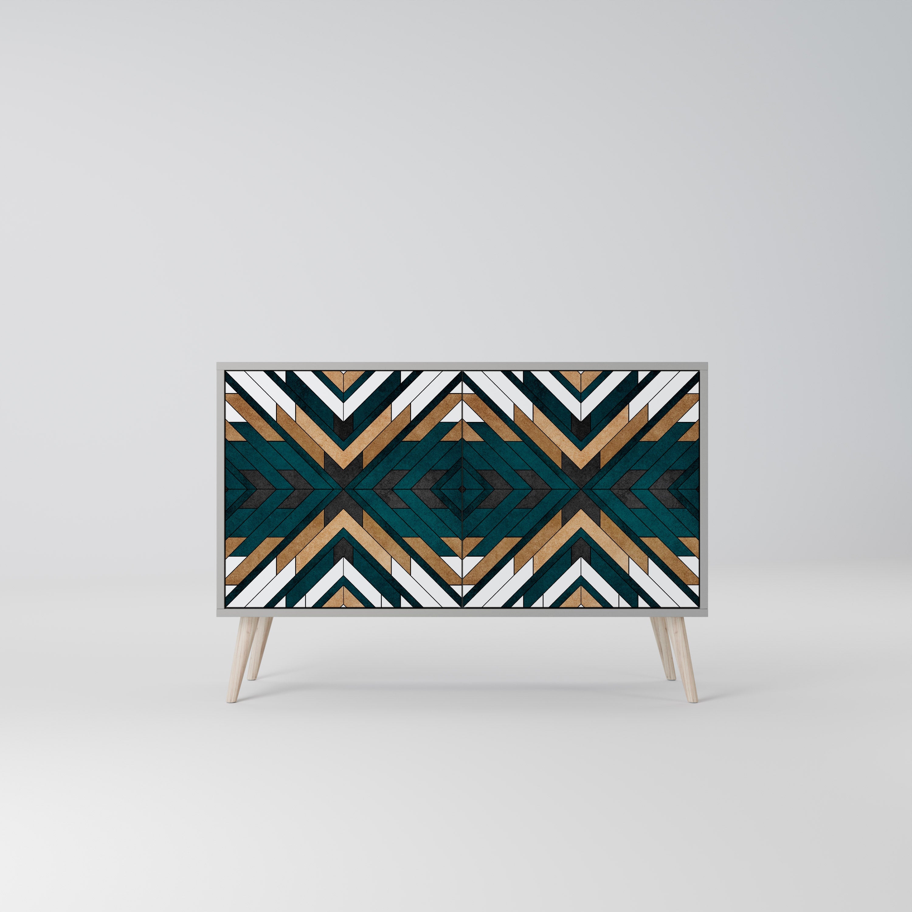 Μπουφές ARTISTIC GEOMETRIA με 2 πόρτες σε γκρι φινίρισμα