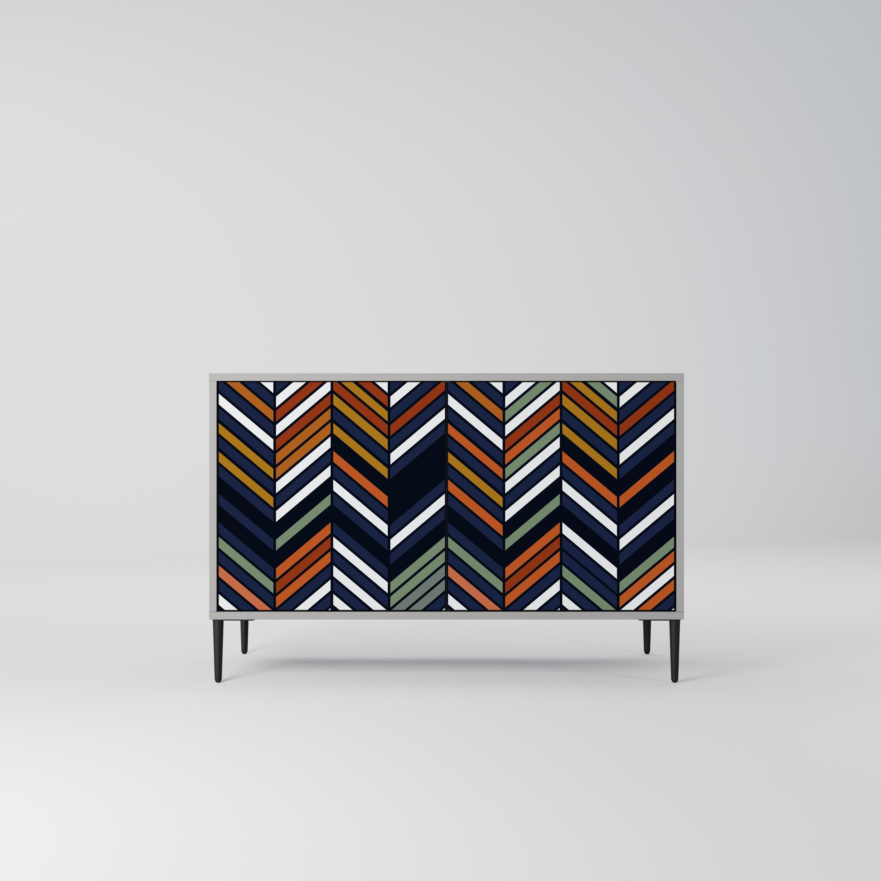 Μπουφές VIBRANT PATCHWORK με 2 πόρτες σε γκρι φινίρισμα