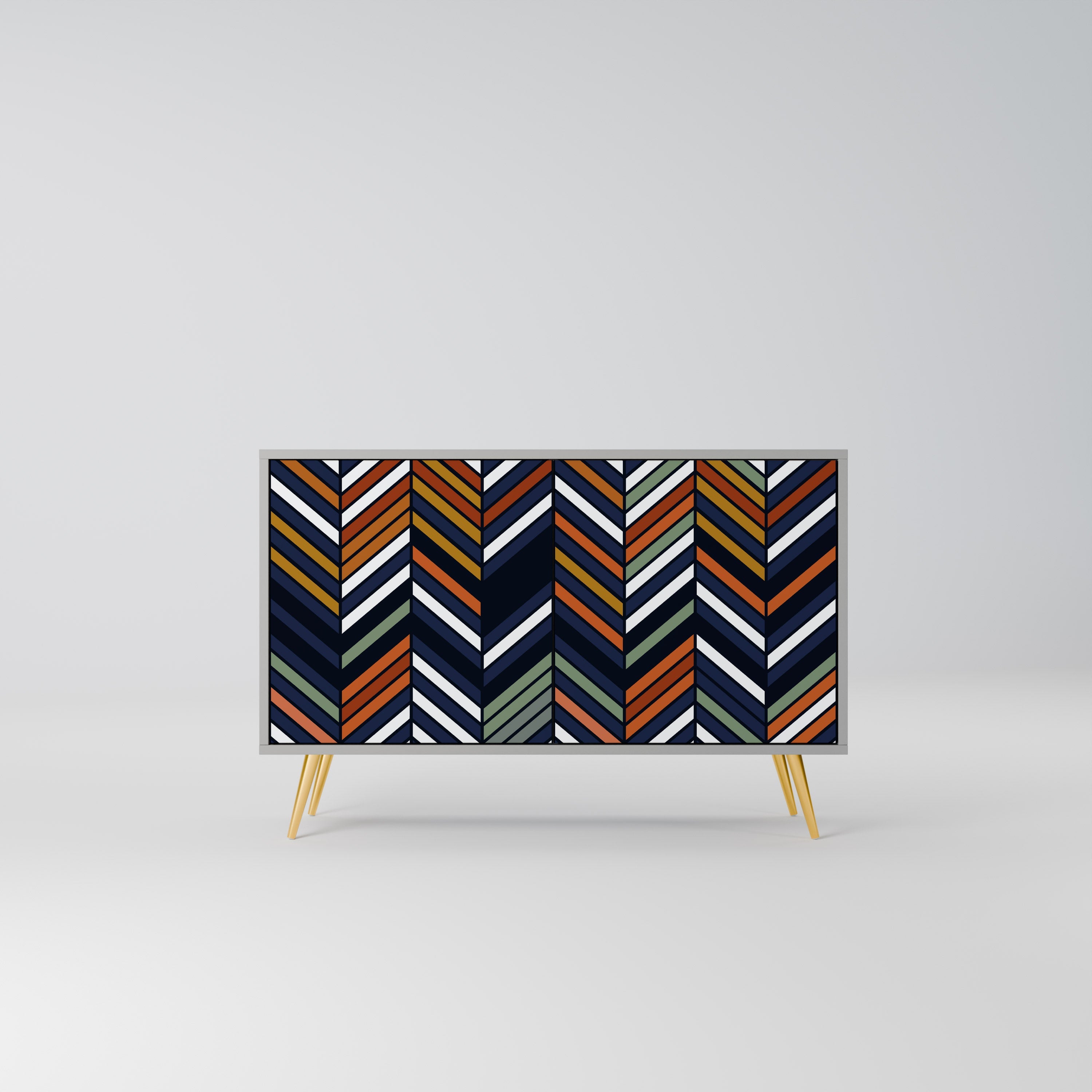 Μπουφές VIBRANT PATCHWORK με 2 πόρτες σε γκρι φινίρισμα