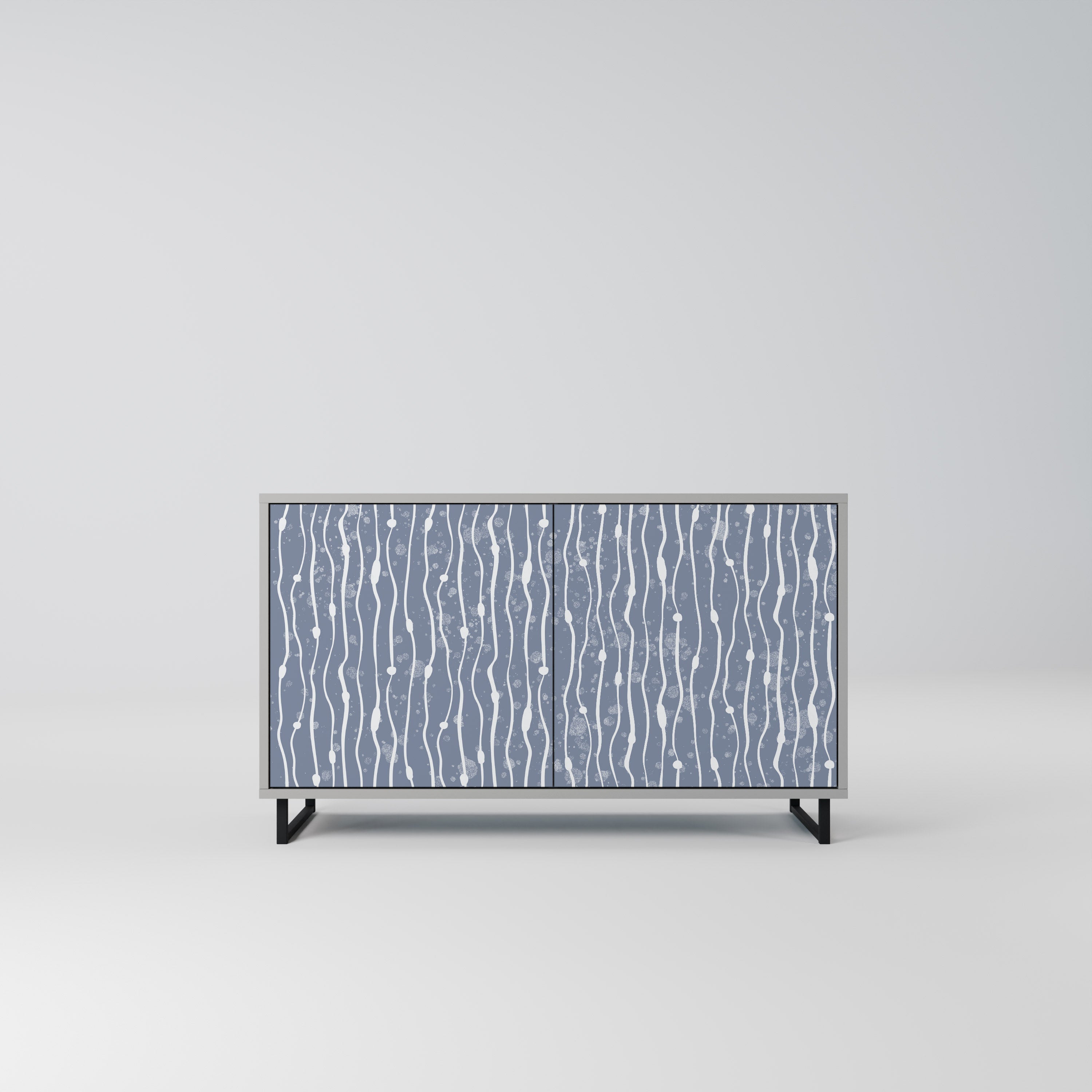 Μπουφές 2 θυρών GRAPHITE RAIN σε γκρι φινίρισμα