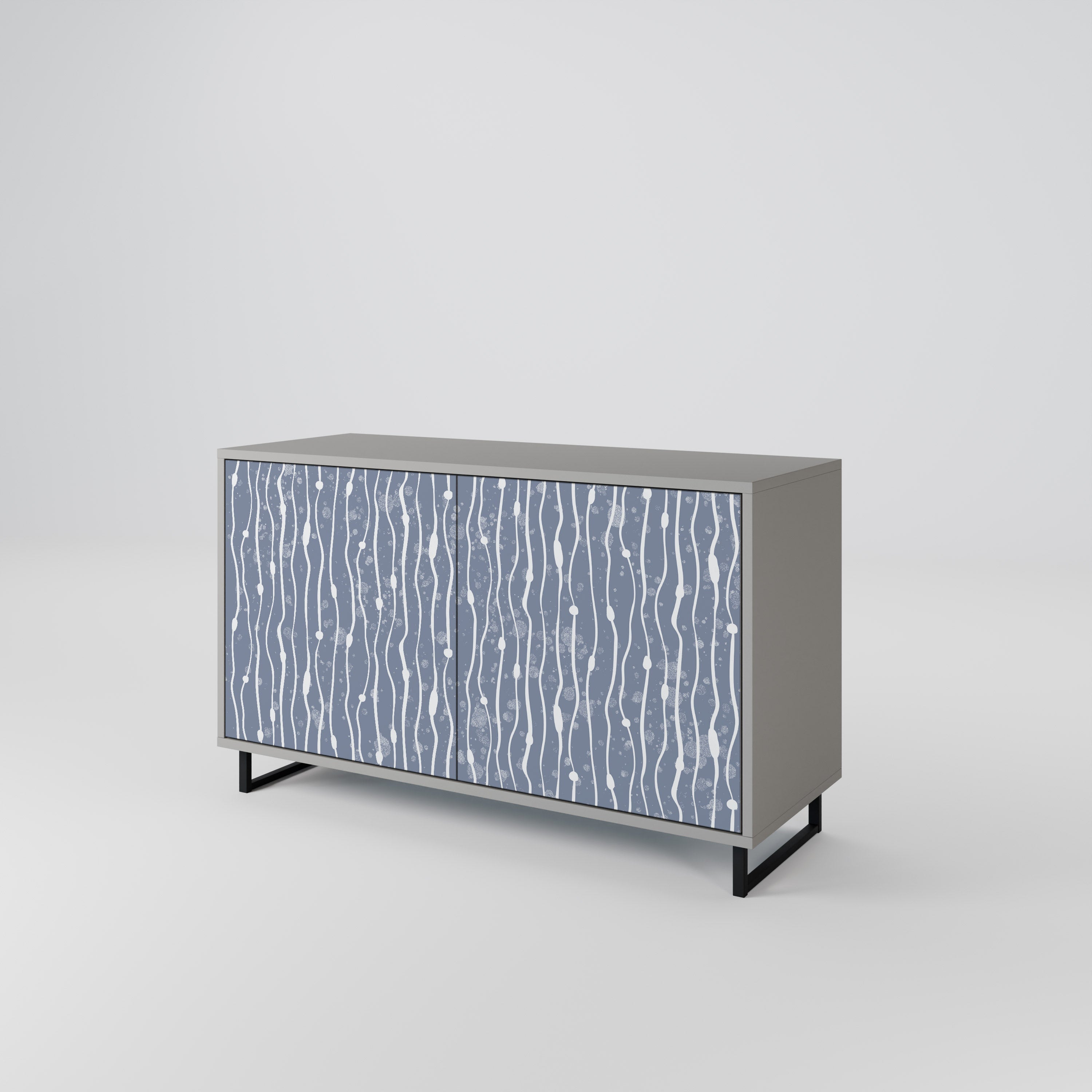 Μπουφές 2 θυρών GRAPHITE RAIN σε γκρι φινίρισμα