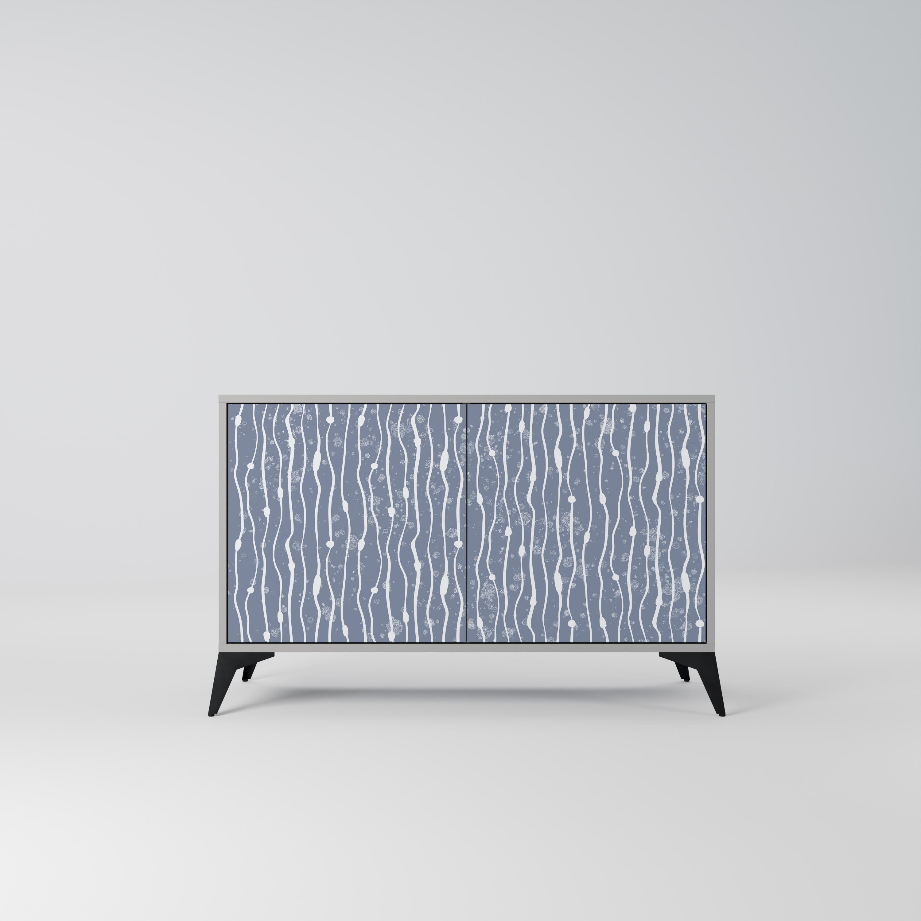 Μπουφές 2 θυρών GRAPHITE RAIN σε γκρι φινίρισμα