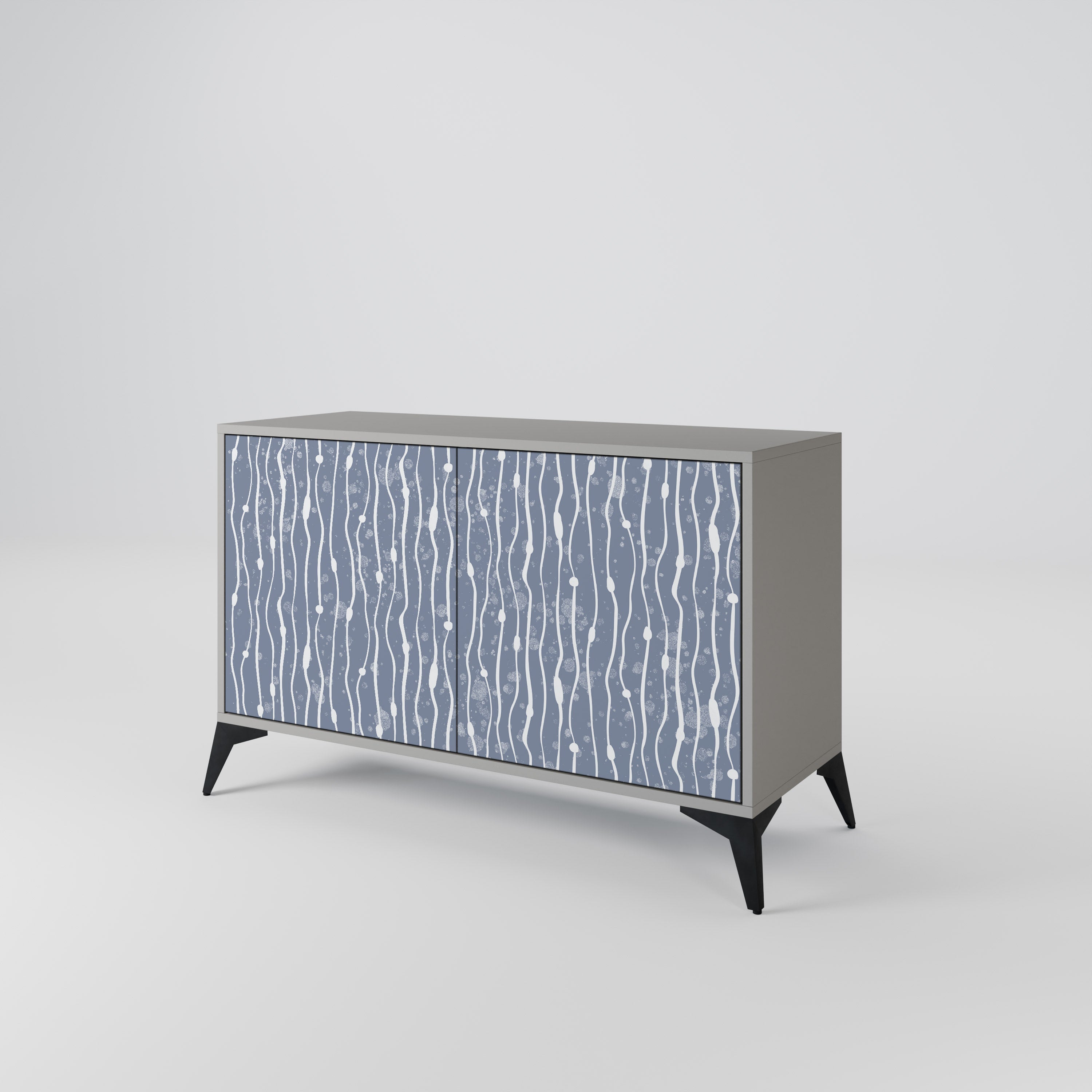 Μπουφές 2 θυρών GRAPHITE RAIN σε γκρι φινίρισμα