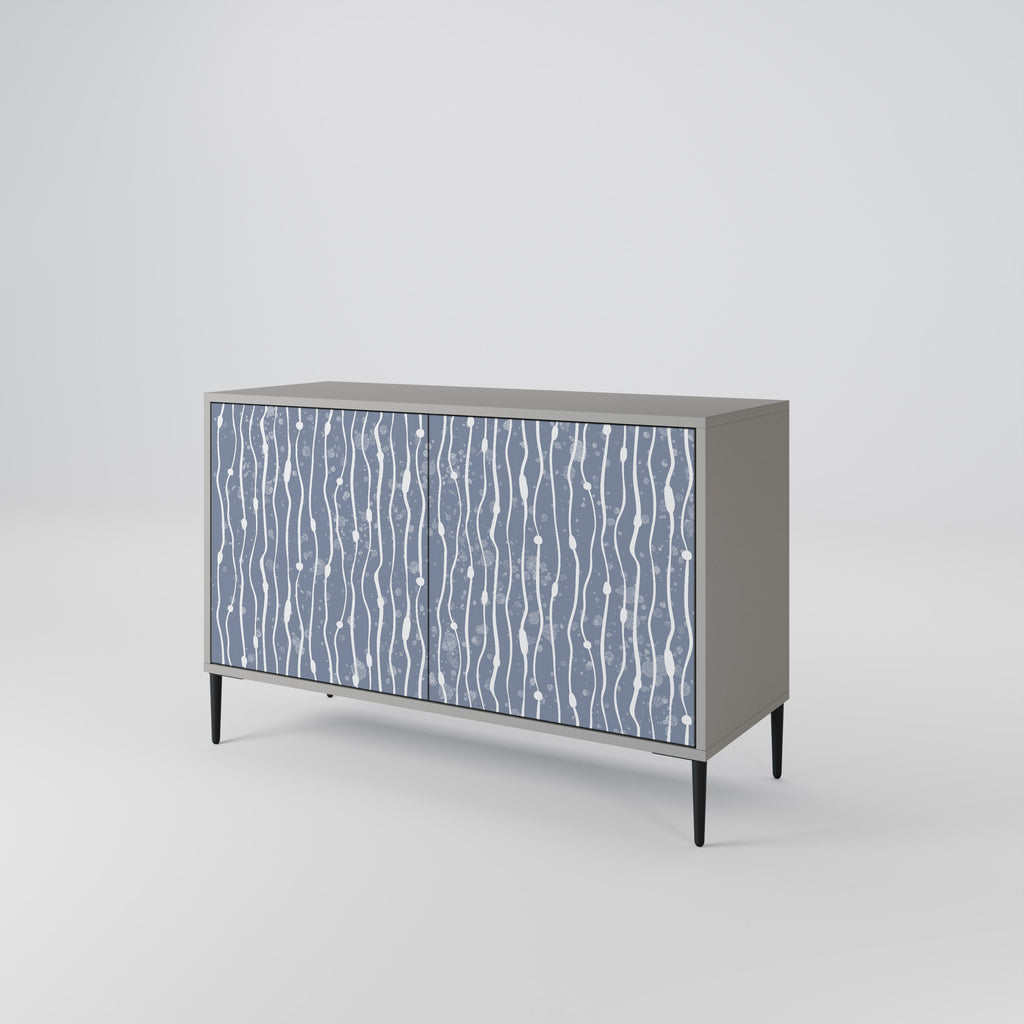 GRAPHITE RAIN 2-Door Sideboard in Grey Finish