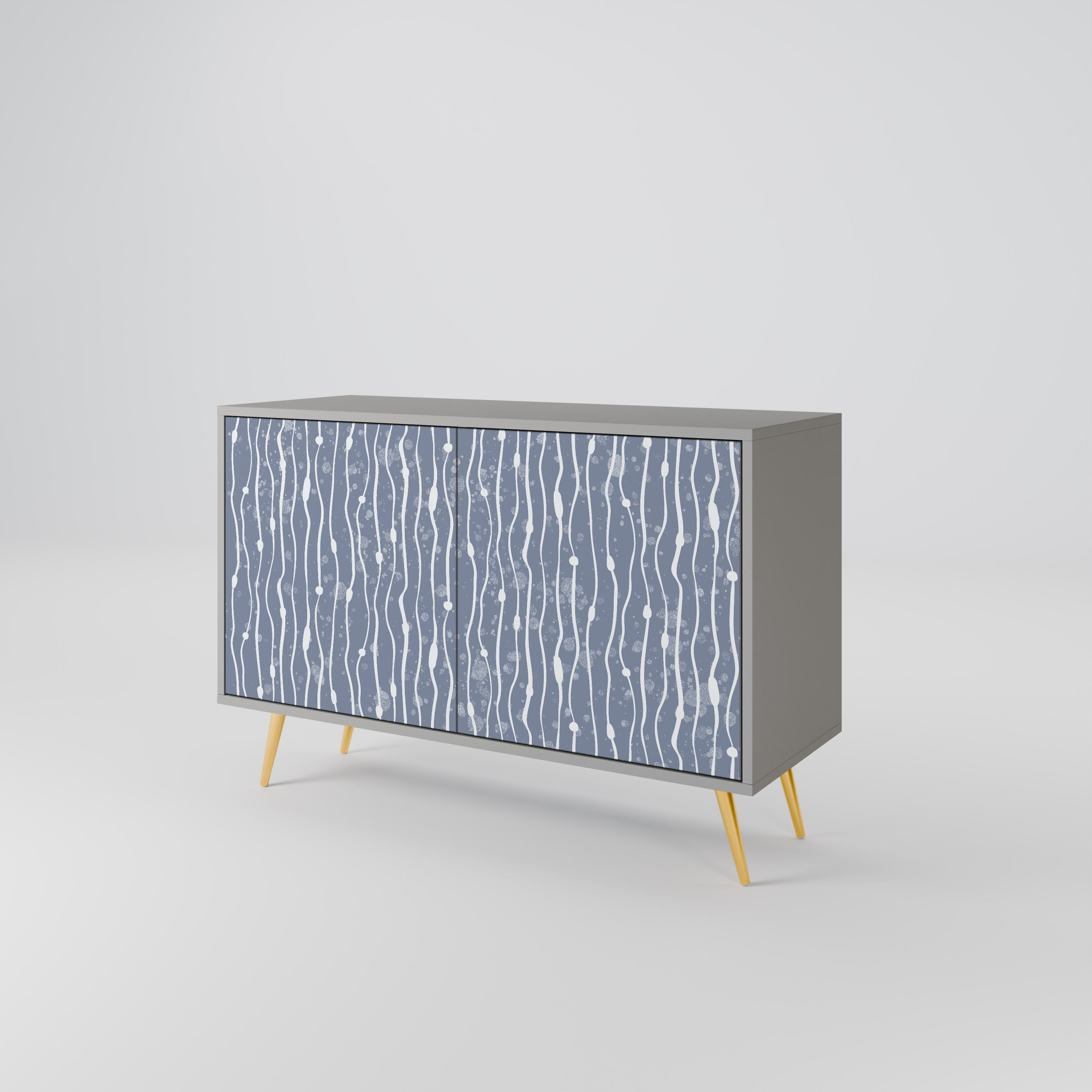 Μπουφές 2 θυρών GRAPHITE RAIN σε γκρι φινίρισμα