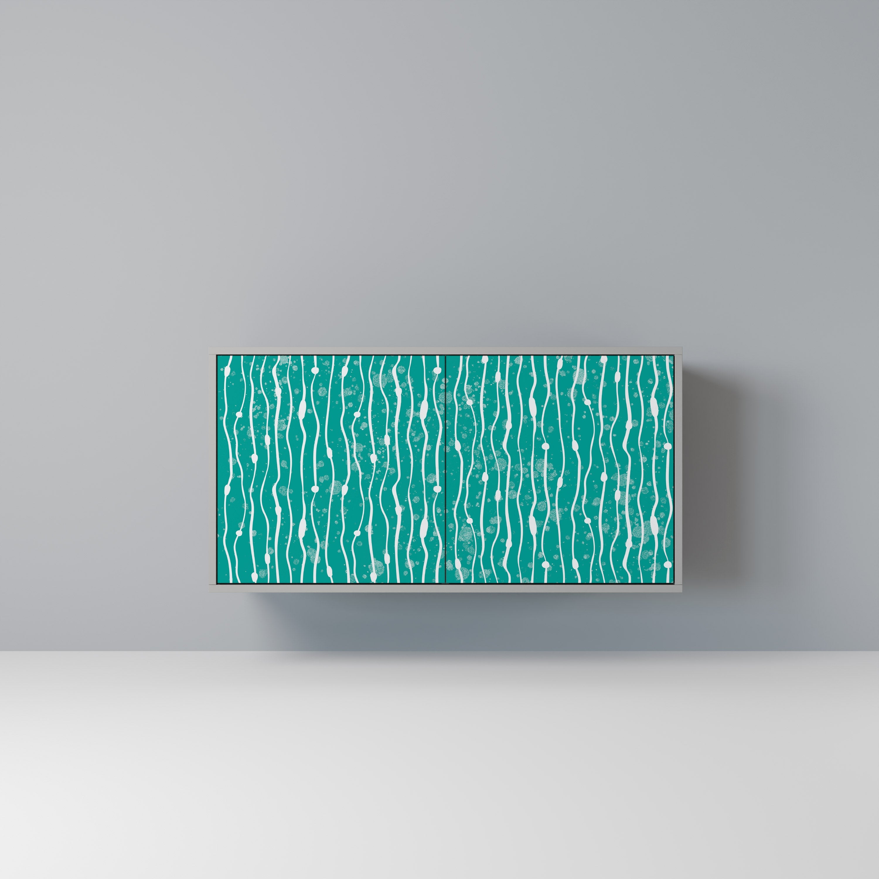 Μπουφές 2 θυρών TURQUOISE RAIN σε γκρι φινίρισμα