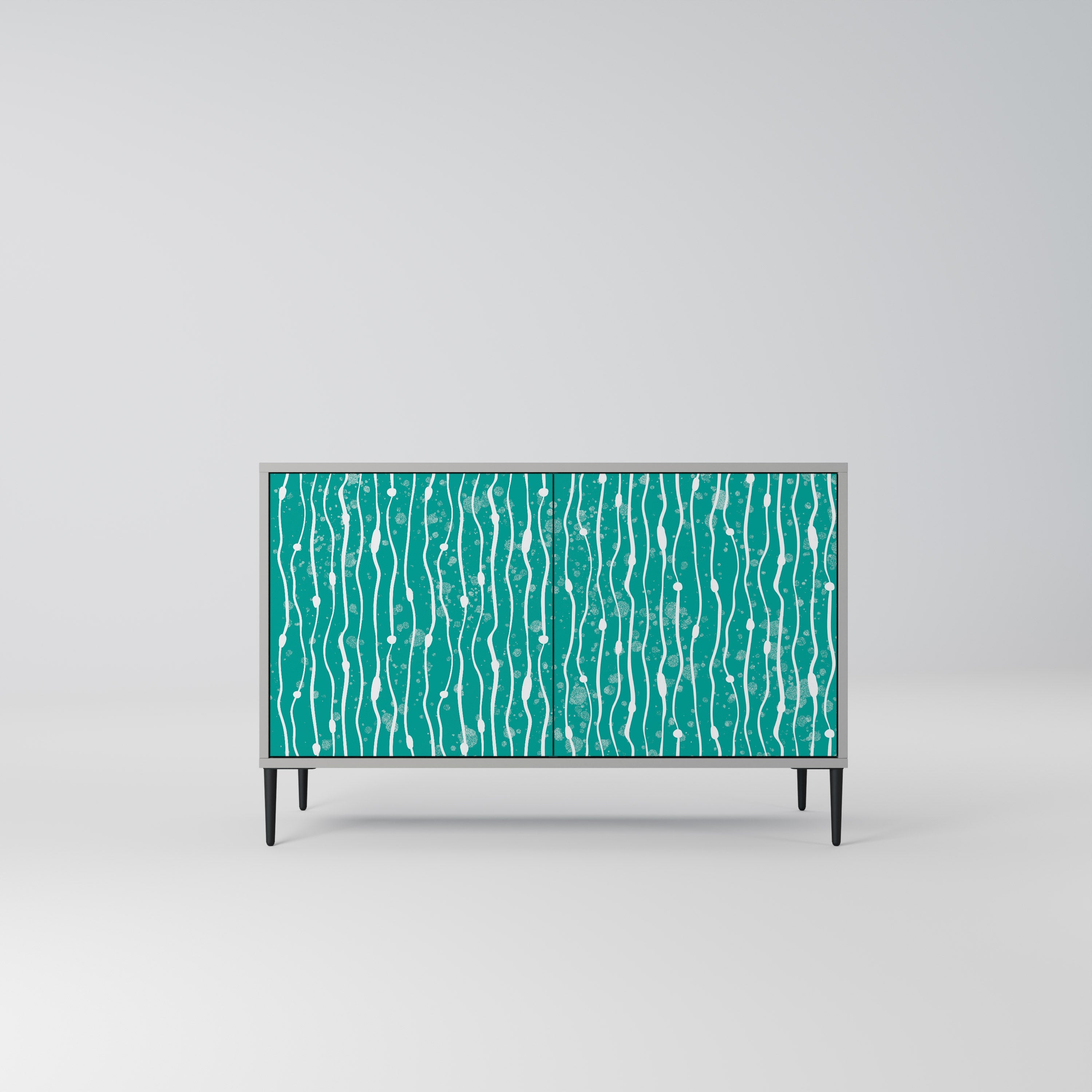 Μπουφές 2 θυρών TURQUOISE RAIN σε γκρι φινίρισμα