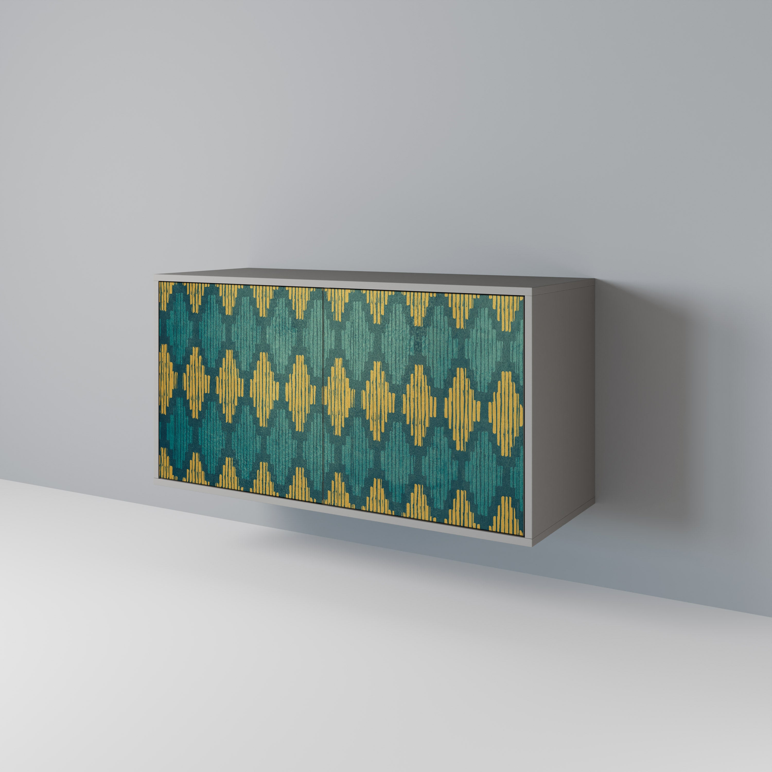 POLYGONS Μπουφές με 2 Πόρτες σε Γκρι Φινίρισμα