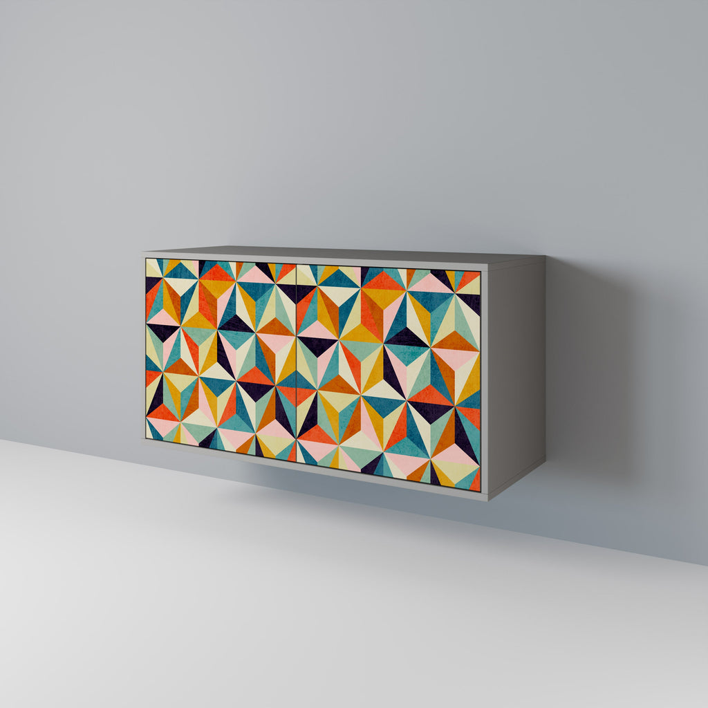 Μπουφές TESSELATE TREASURES με 2 πόρτες σε γκρι φινίρισμα
