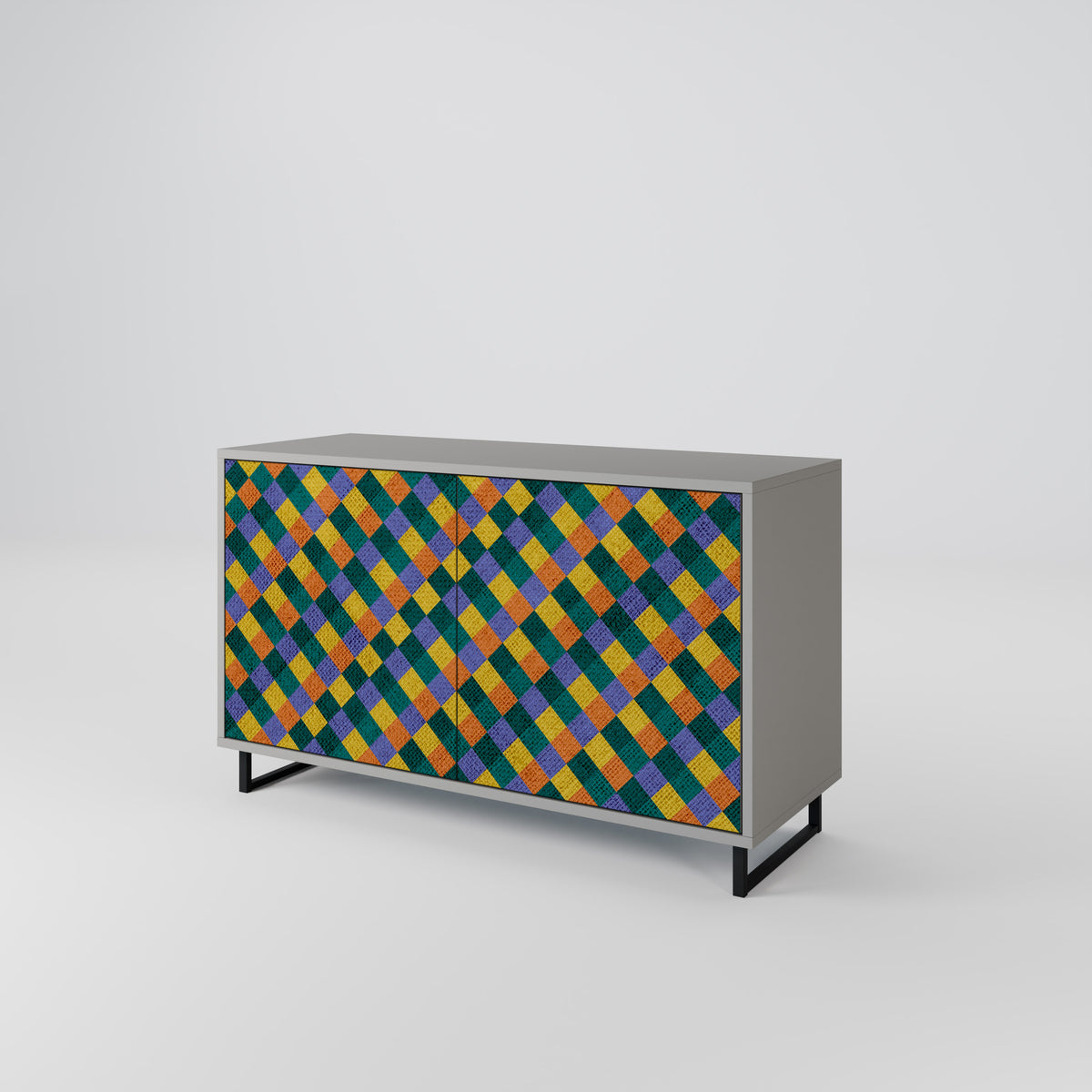 PAINTED SQUARES MIX Μπουφές 2-θυρών