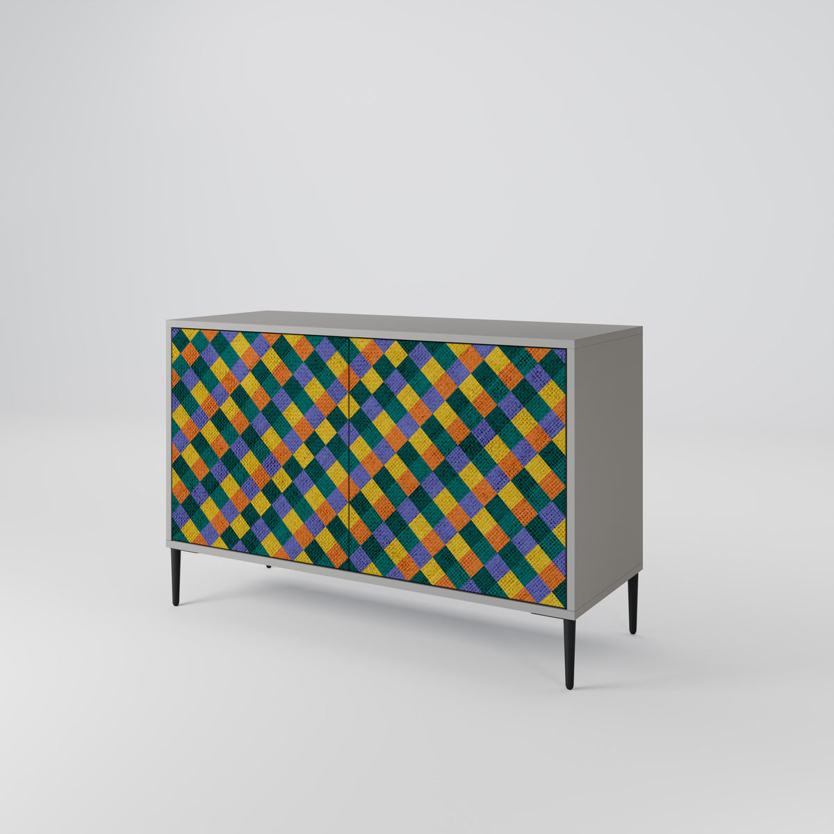 PAINTED SQUARES MIX Μπουφές 2-θυρών