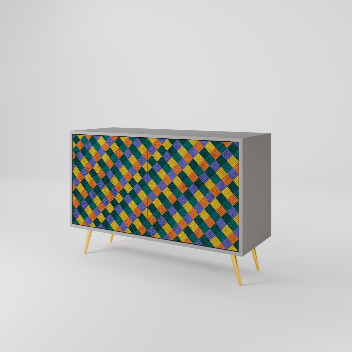 PAINTED SQUARES MIX Μπουφές 2-θυρών