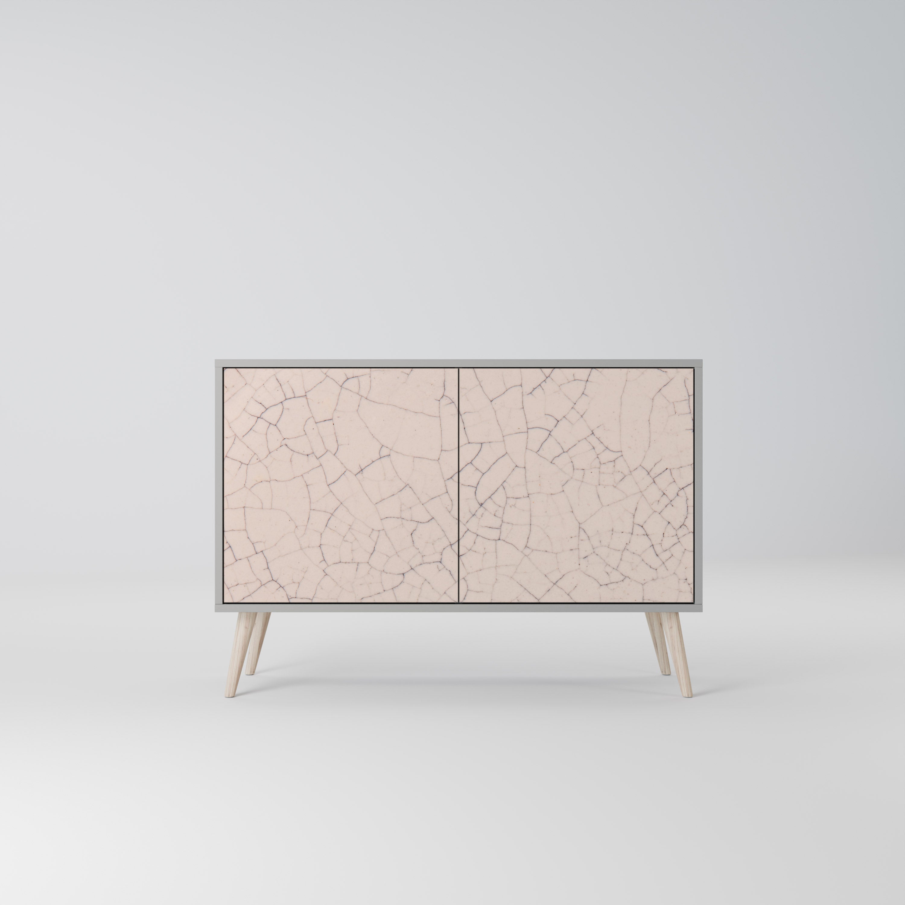 Μπουφές 2 θυρών CERAMIC TEXTURE σε γκρι φινίρισμα