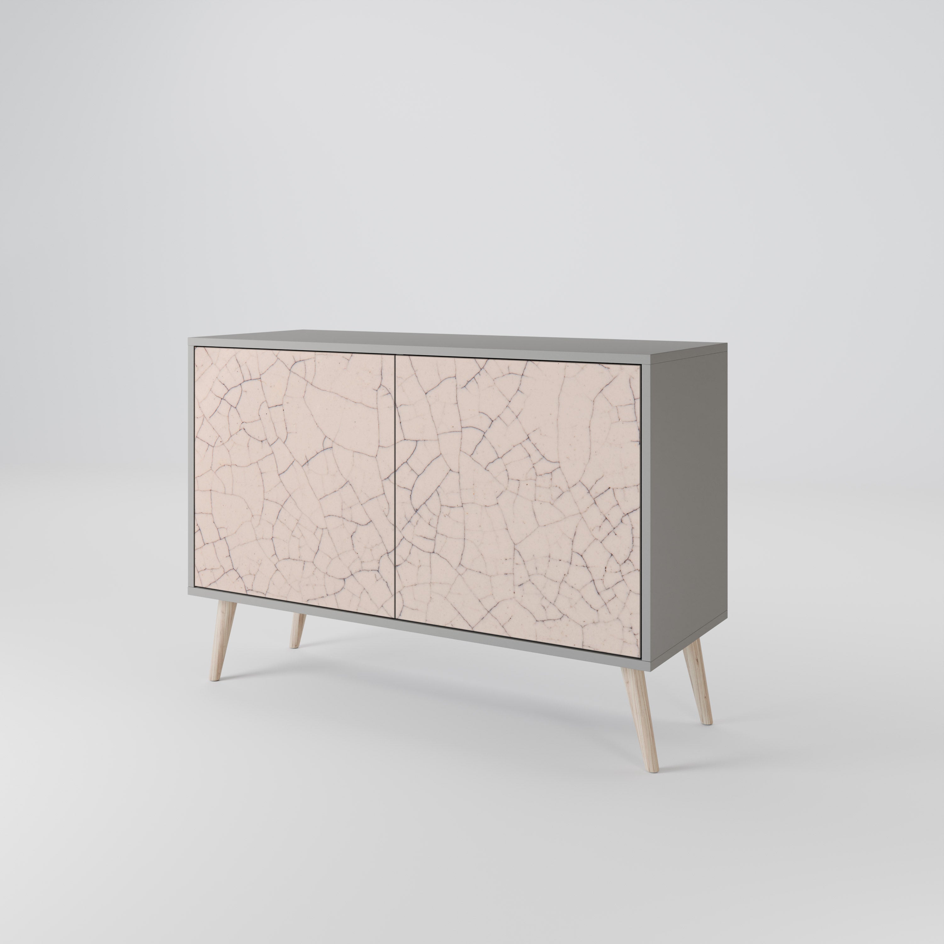 Μπουφές 2 θυρών CERAMIC TEXTURE σε γκρι φινίρισμα
