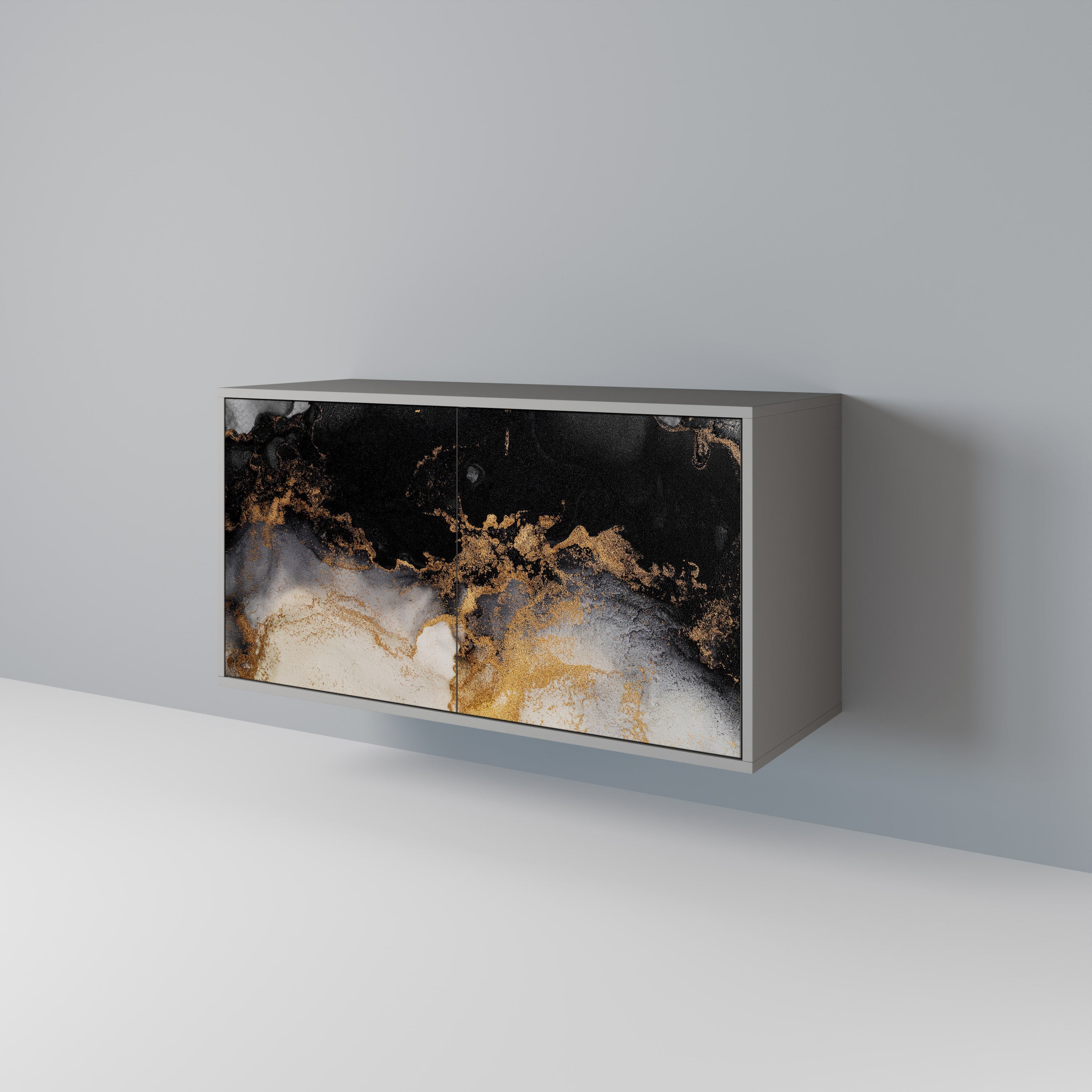 Μπουφές MARBLE OF TOMMORROW με 2 πόρτες σε γκρι φινίρισμα