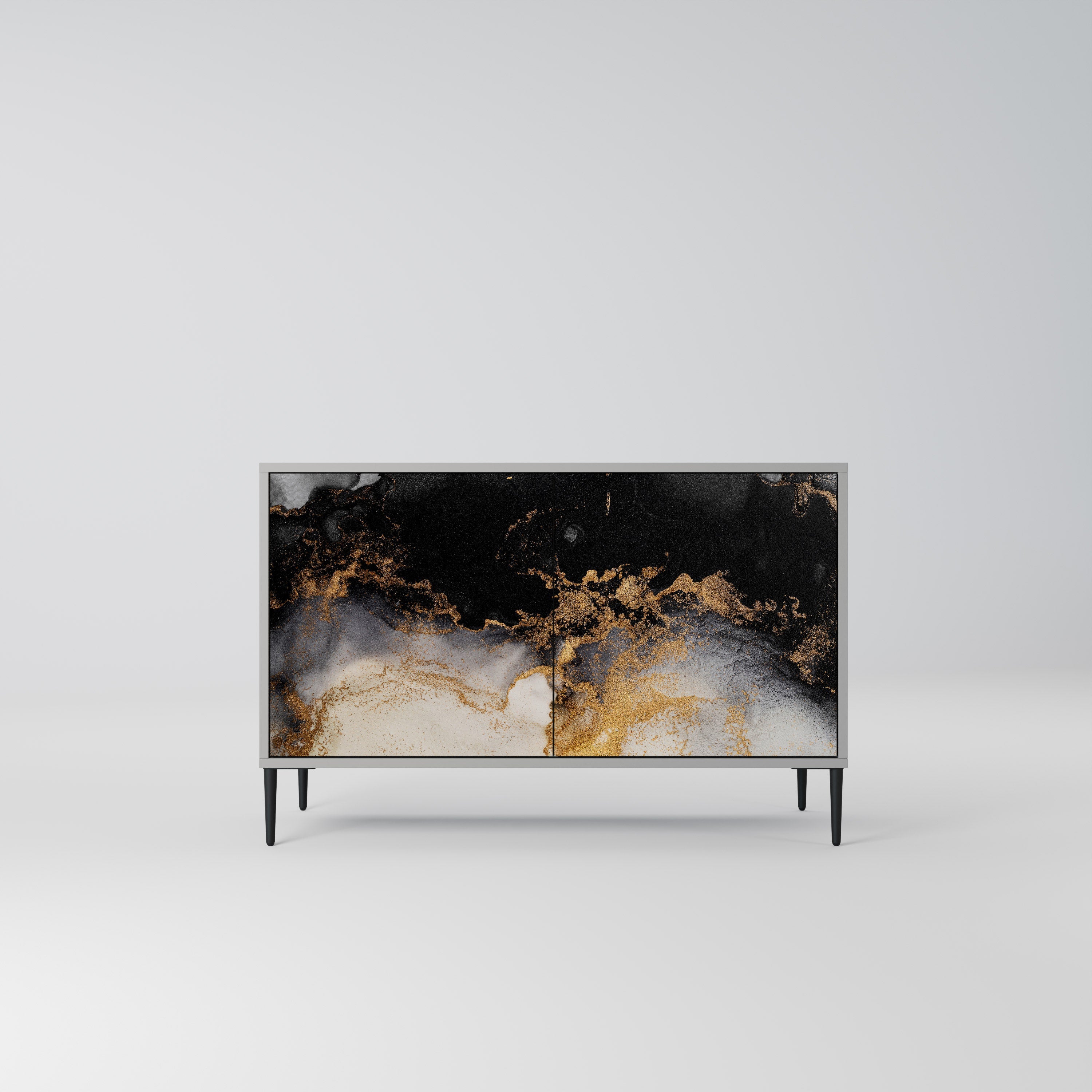 Μπουφές MARBLE OF TOMMORROW με 2 πόρτες σε γκρι φινίρισμα