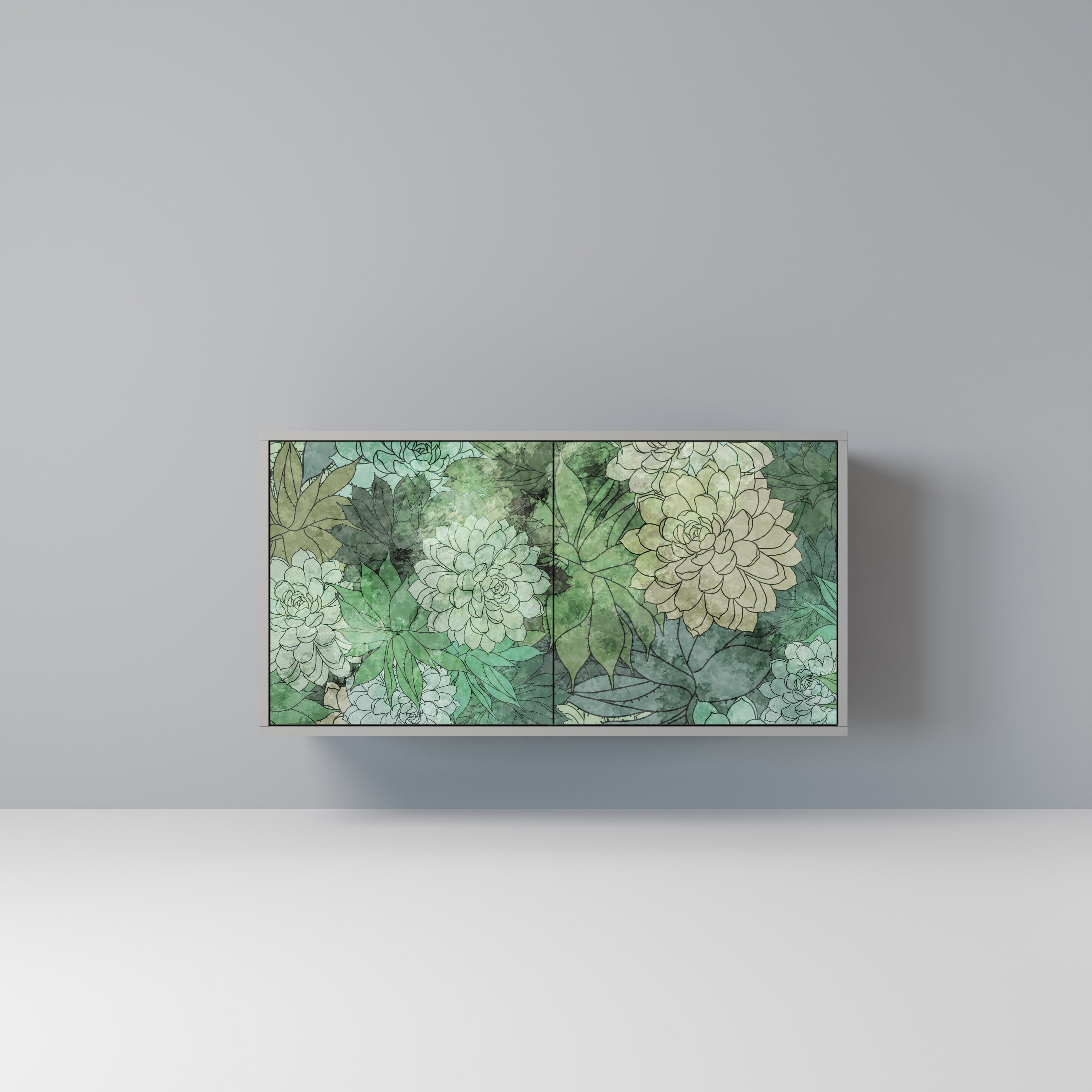 Μπουφές SUCCULENT CLUSTER με 2 πόρτες σε γκρι φινίρισμα