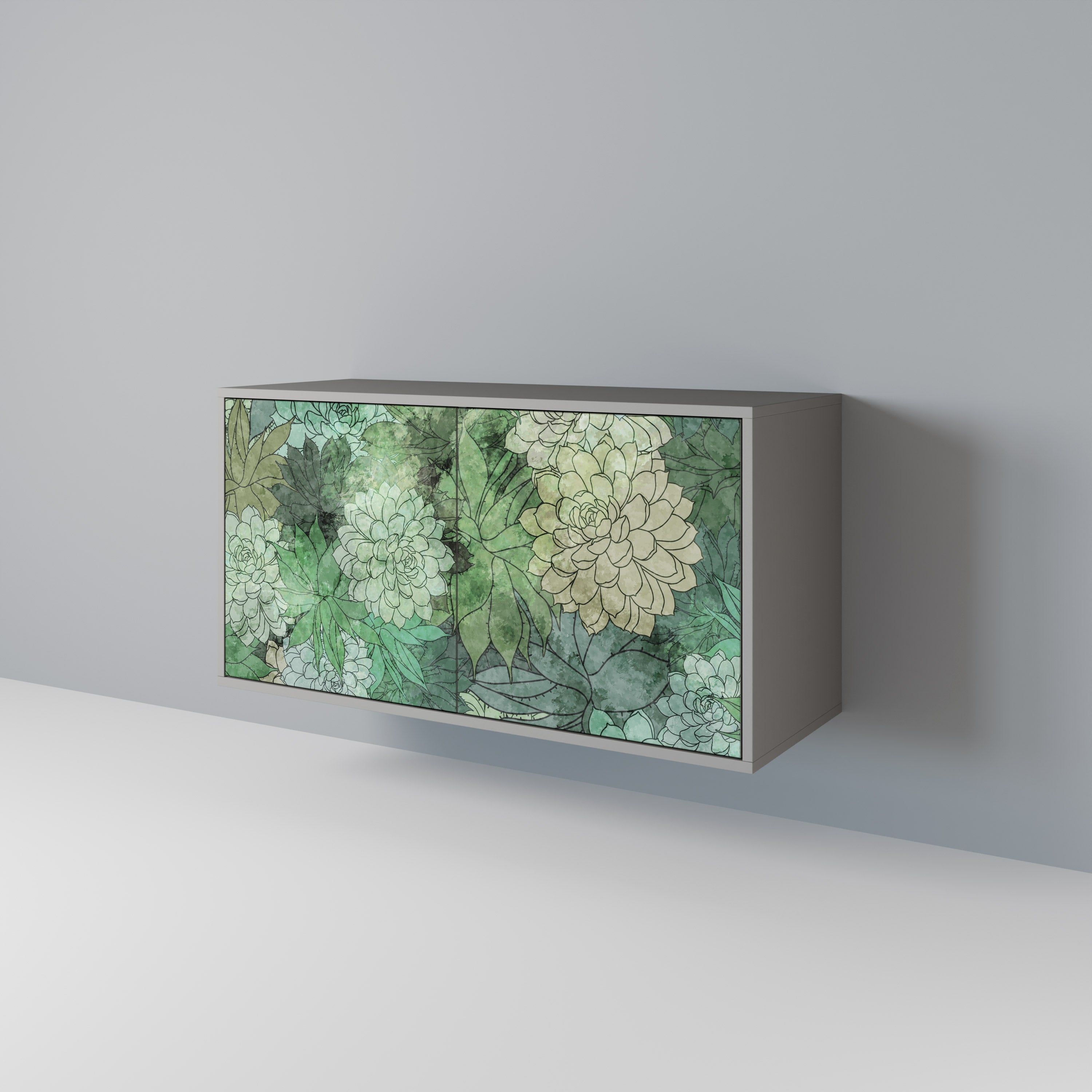 Μπουφές SUCCULENT CLUSTER με 2 πόρτες σε γκρι φινίρισμα