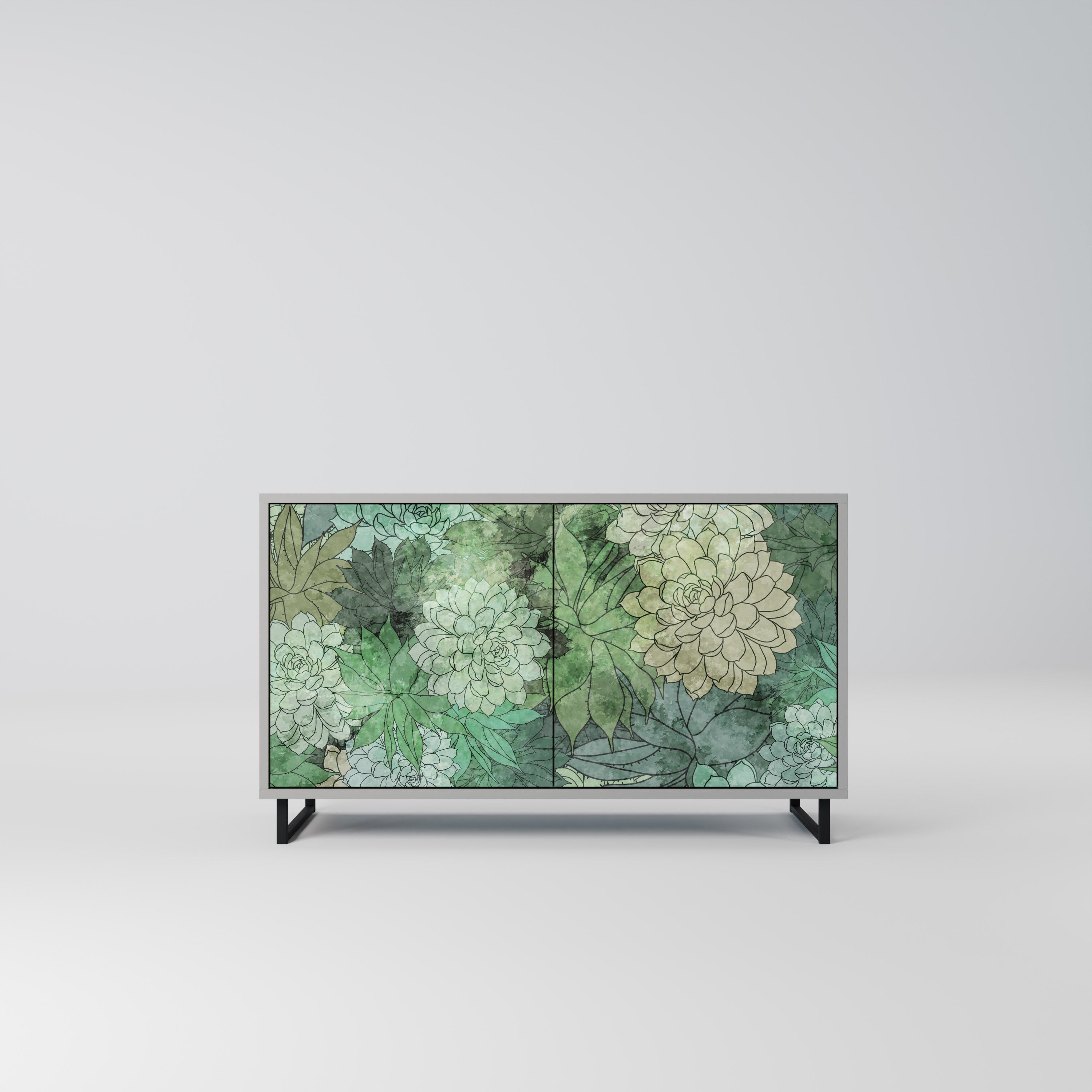 Μπουφές SUCCULENT CLUSTER με 2 πόρτες σε γκρι φινίρισμα