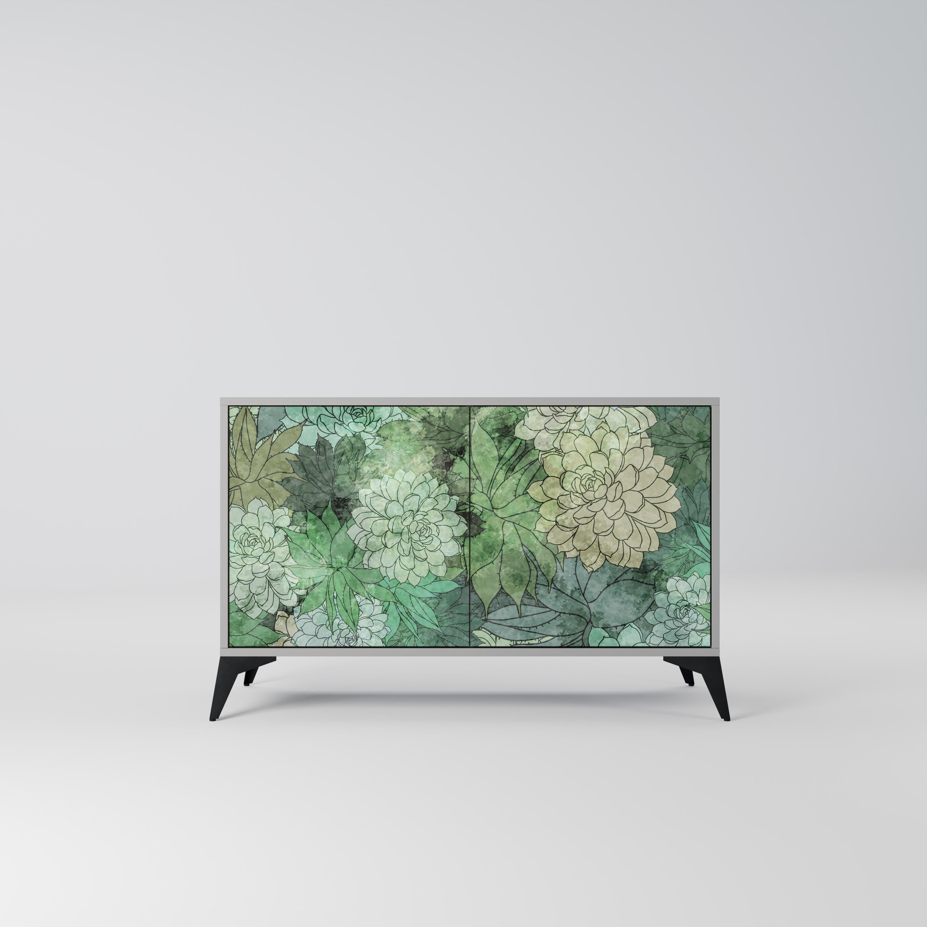 Μπουφές SUCCULENT CLUSTER με 2 πόρτες σε γκρι φινίρισμα