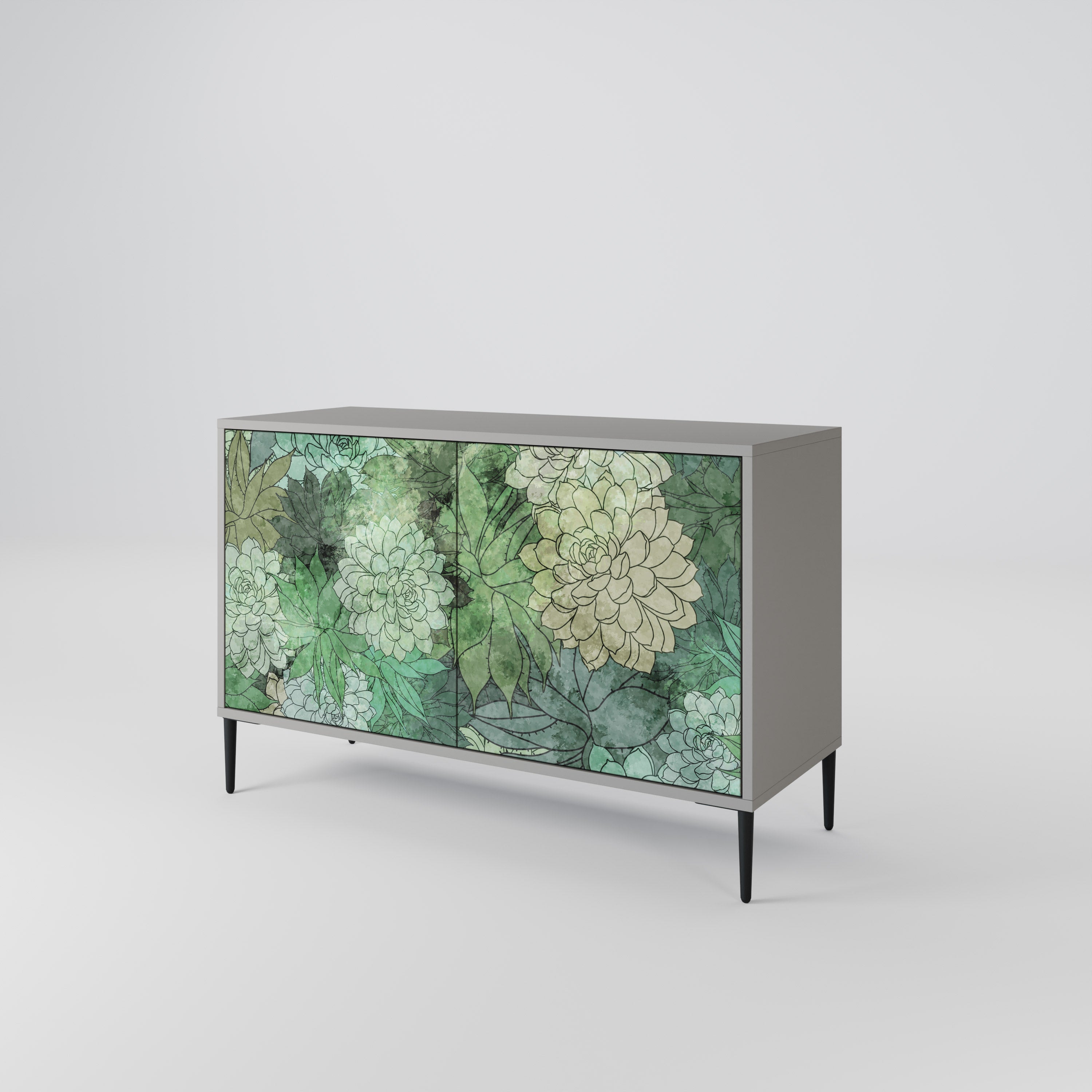 Μπουφές SUCCULENT CLUSTER με 2 πόρτες σε γκρι φινίρισμα