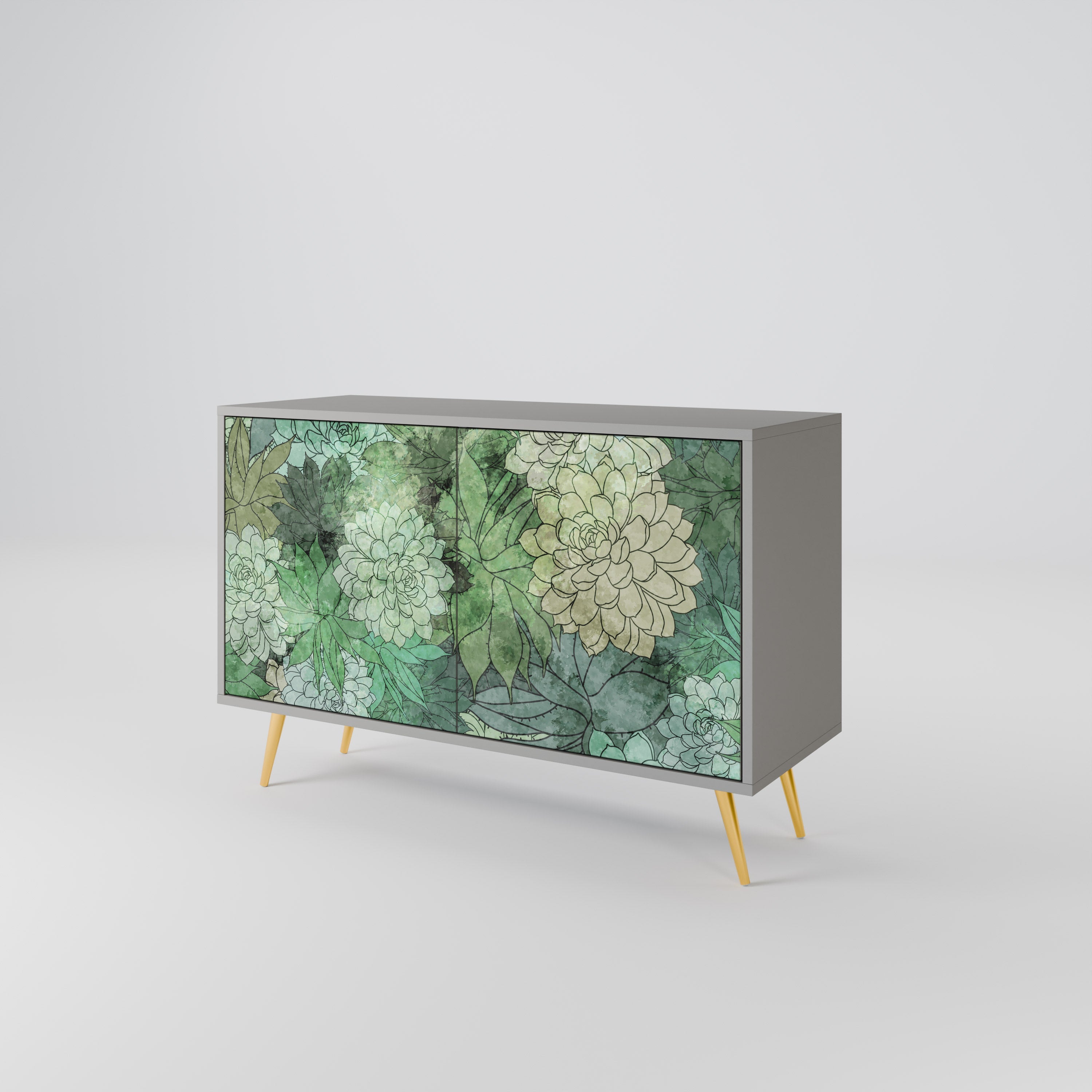Μπουφές SUCCULENT CLUSTER με 2 πόρτες σε γκρι φινίρισμα