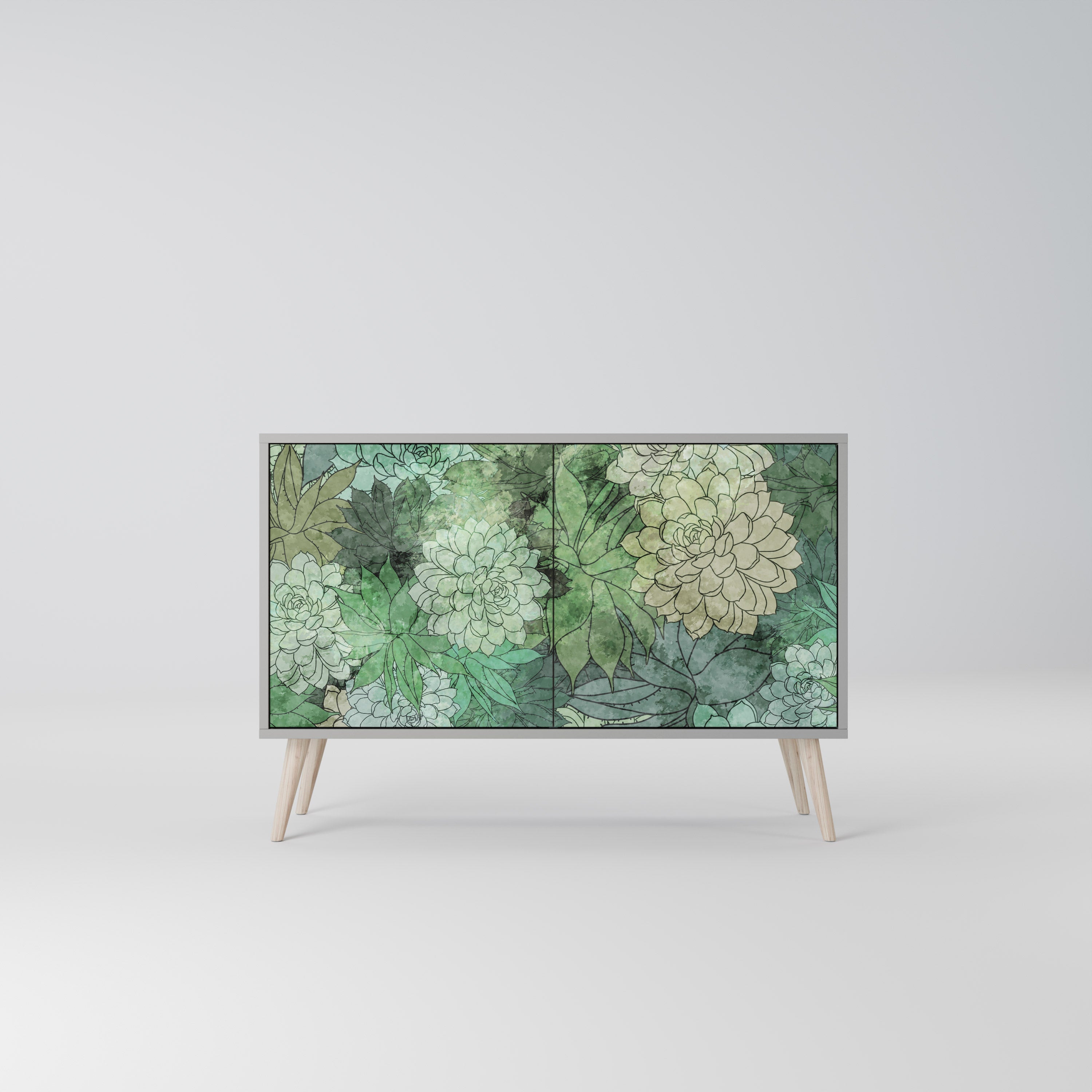 Μπουφές SUCCULENT CLUSTER με 2 πόρτες σε γκρι φινίρισμα
