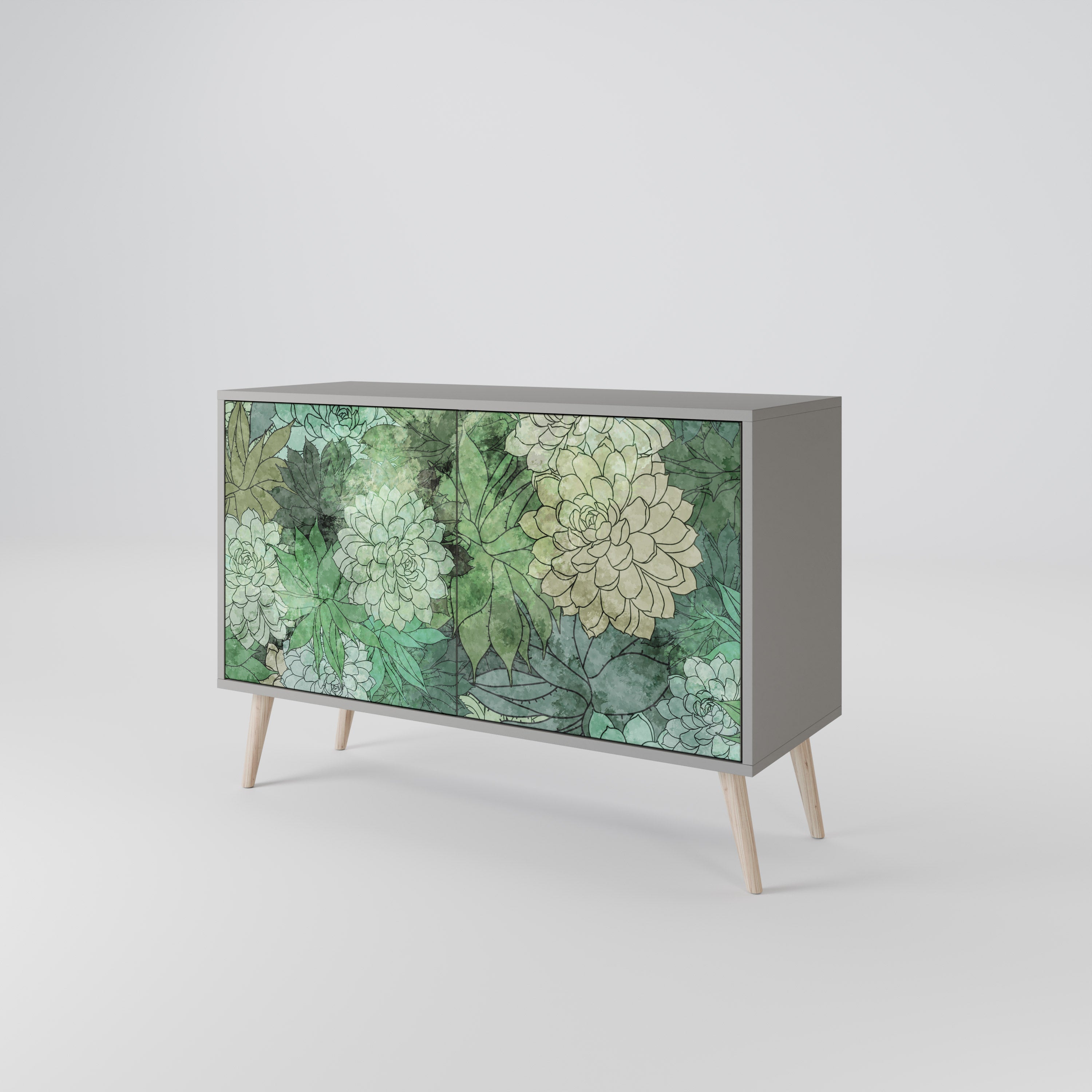 Μπουφές SUCCULENT CLUSTER με 2 πόρτες σε γκρι φινίρισμα