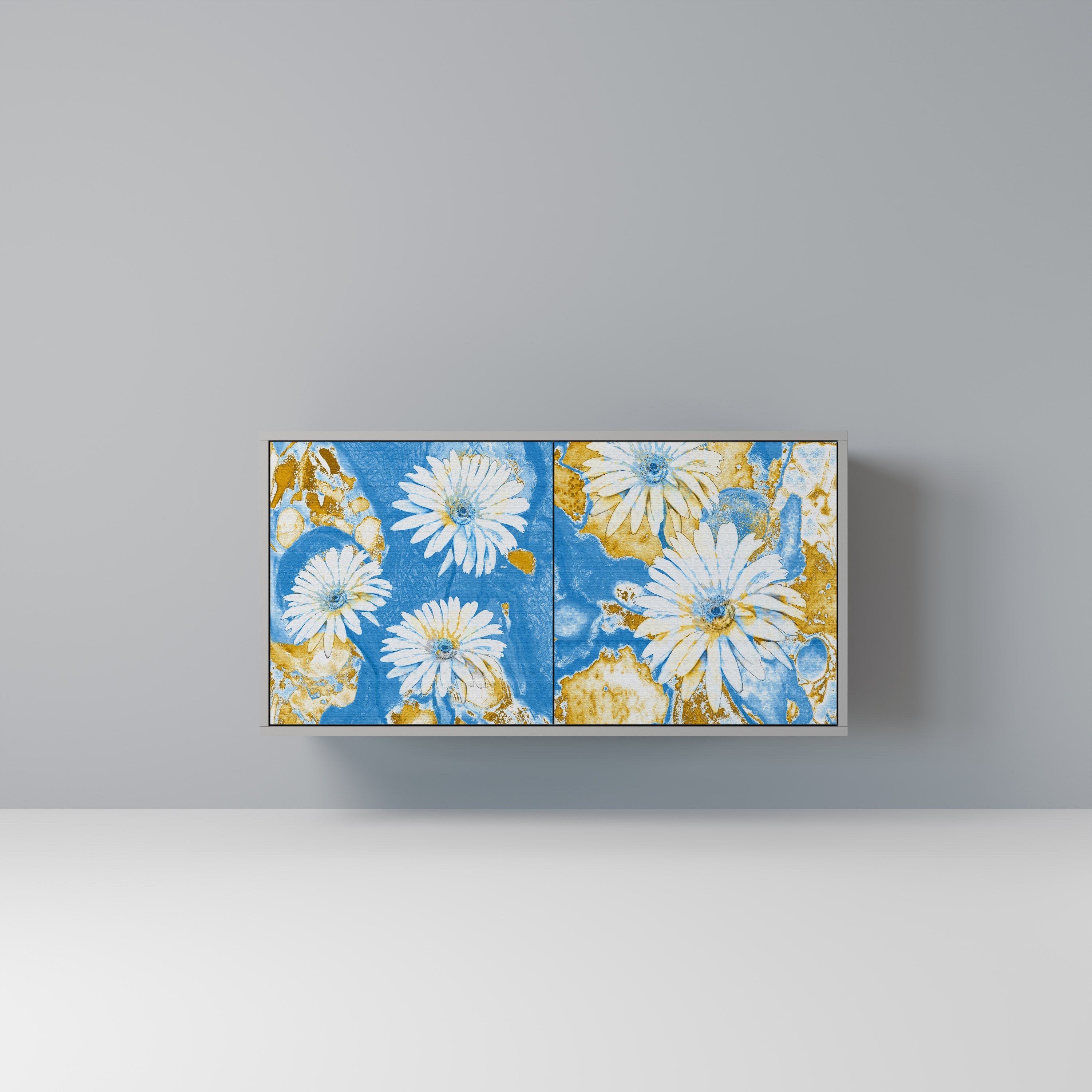 Μπουφές DAISY LUXE με 2 πόρτες σε γκρι φινίρισμα