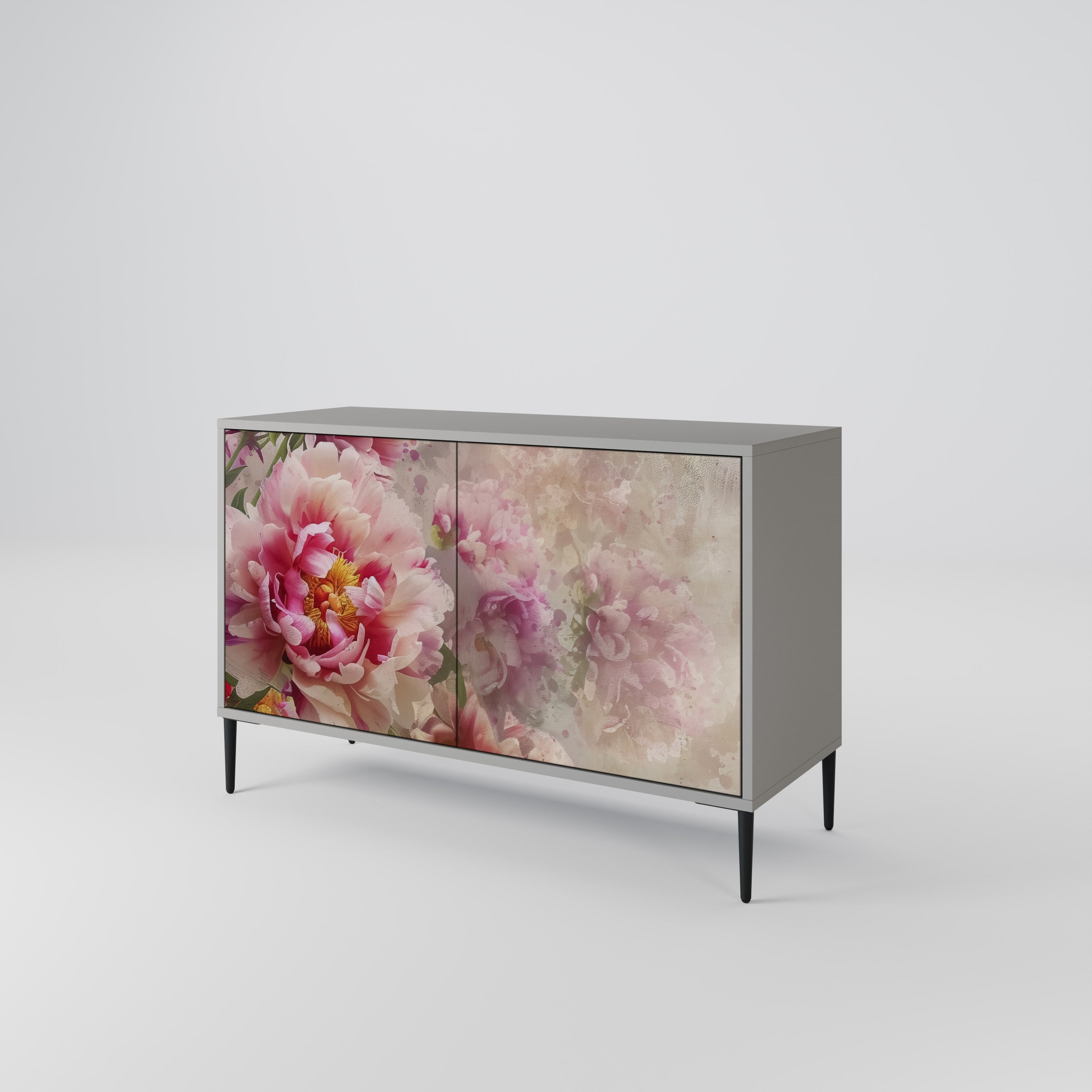PEONY WHISPER 2-Door Sideboard in Grey Finish