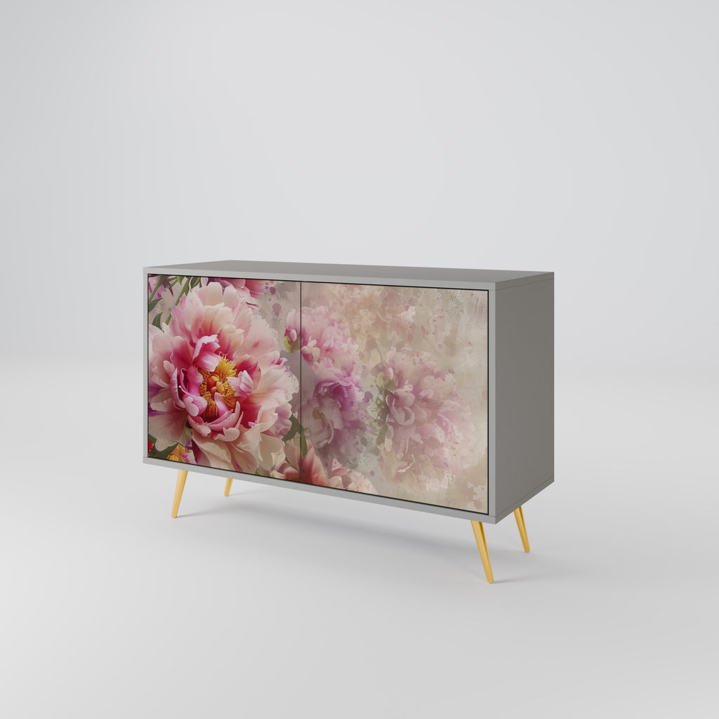 PEONY WHISPER 2-Door Sideboard in Grey Finish