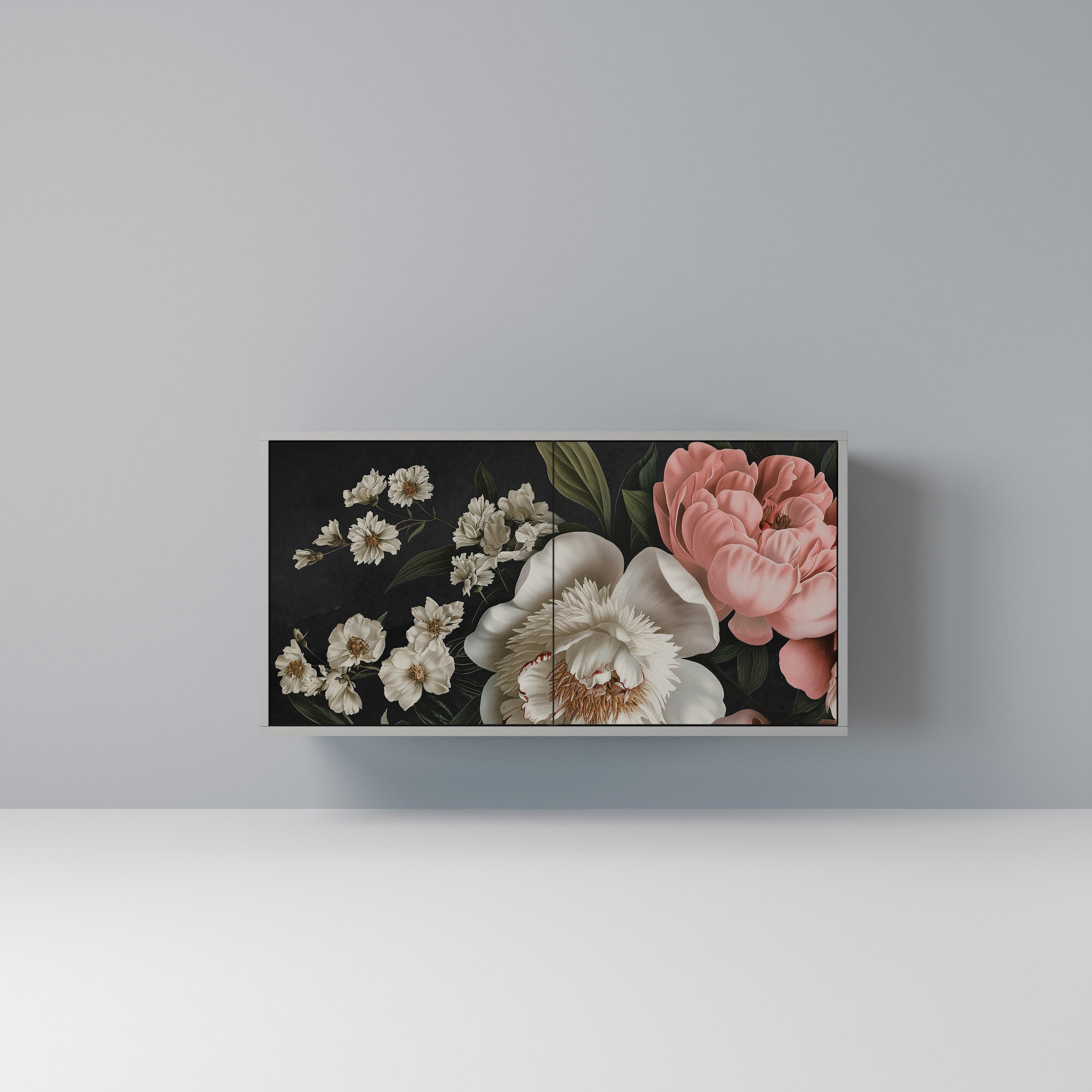 Μπουφές LUSH ELEGANCE με 2 πόρτες σε γκρι φινίρισμα