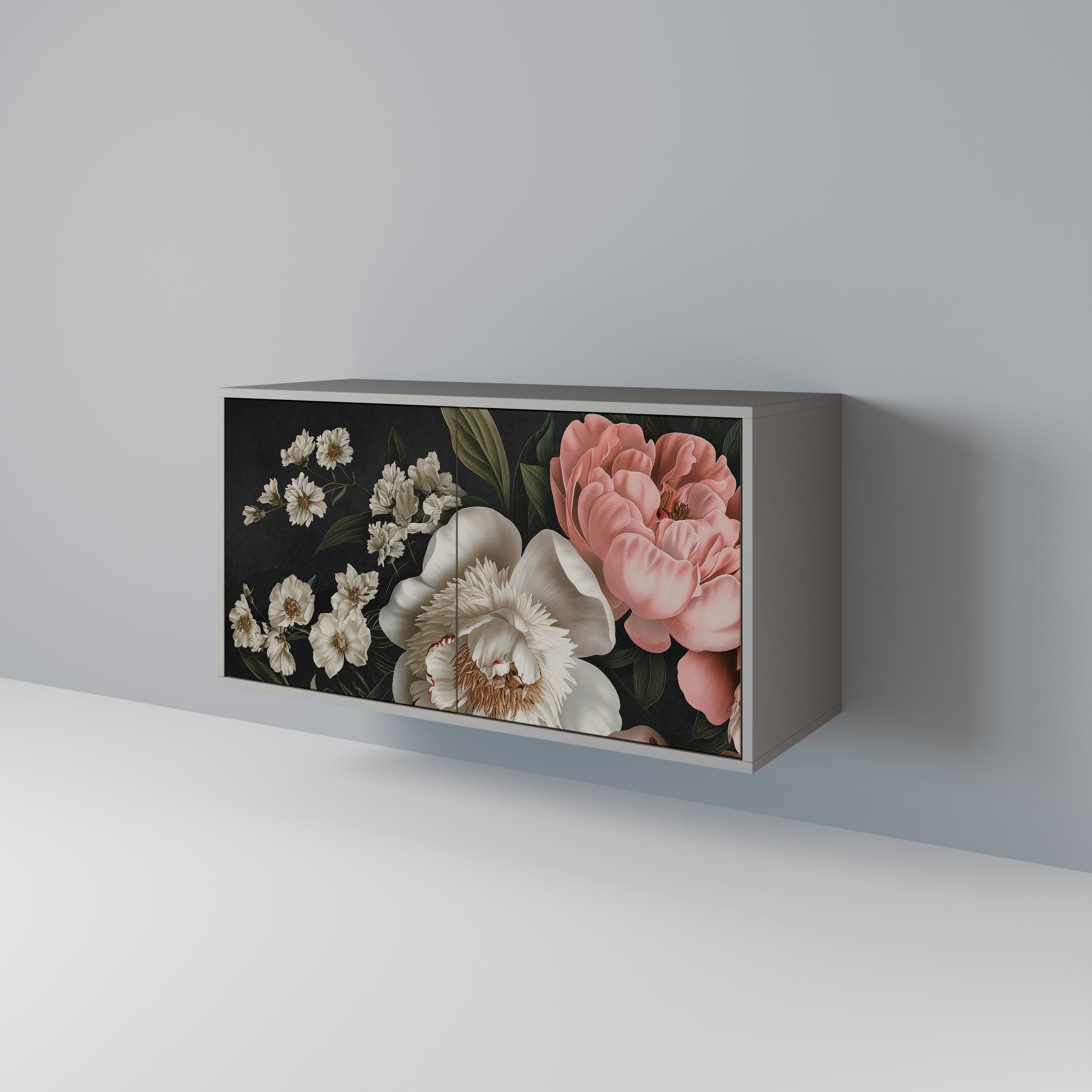 Μπουφές LUSH ELEGANCE με 2 πόρτες σε γκρι φινίρισμα