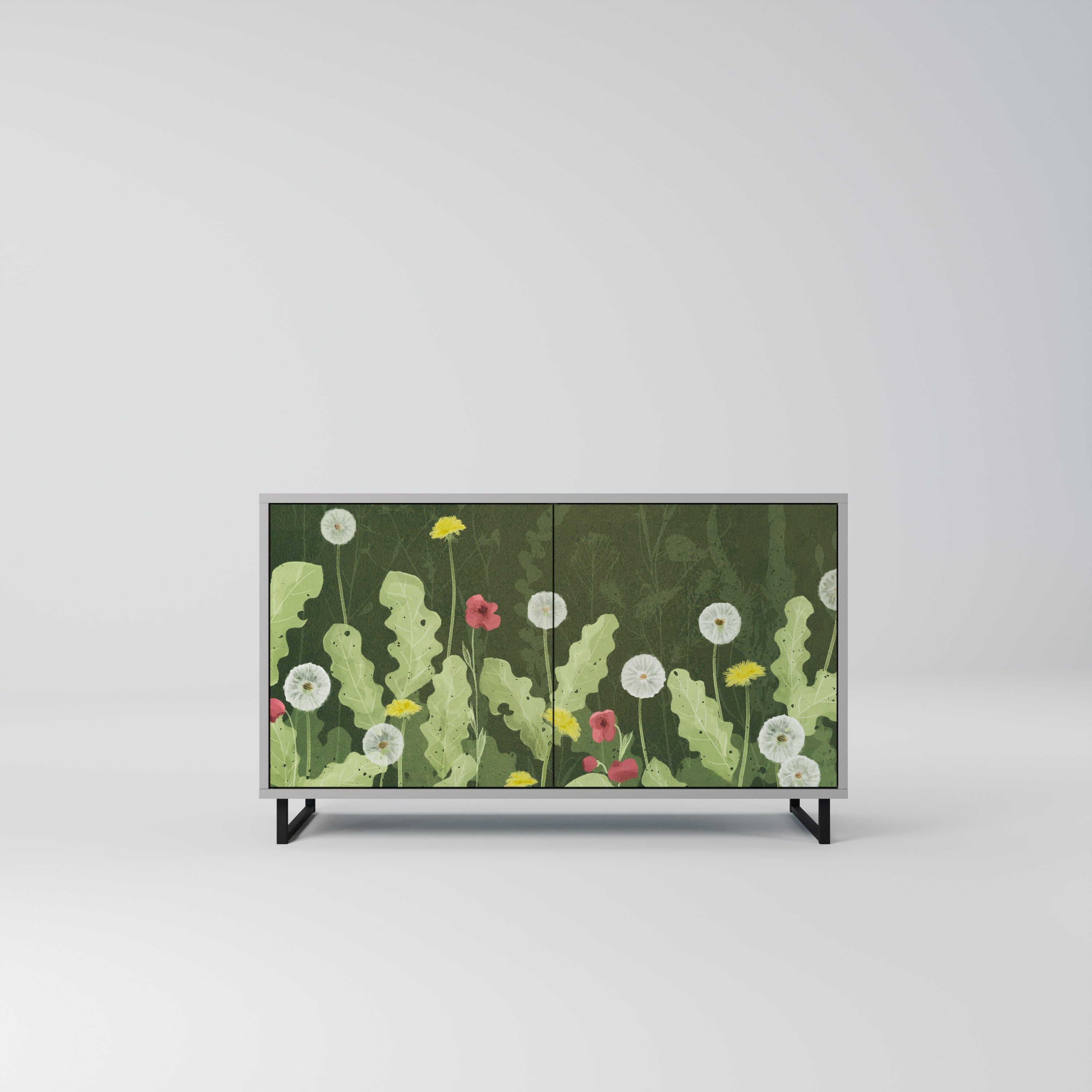 Μπουφές DANDELION AMUSE με 2 πόρτες σε γκρι φινίρισμα
