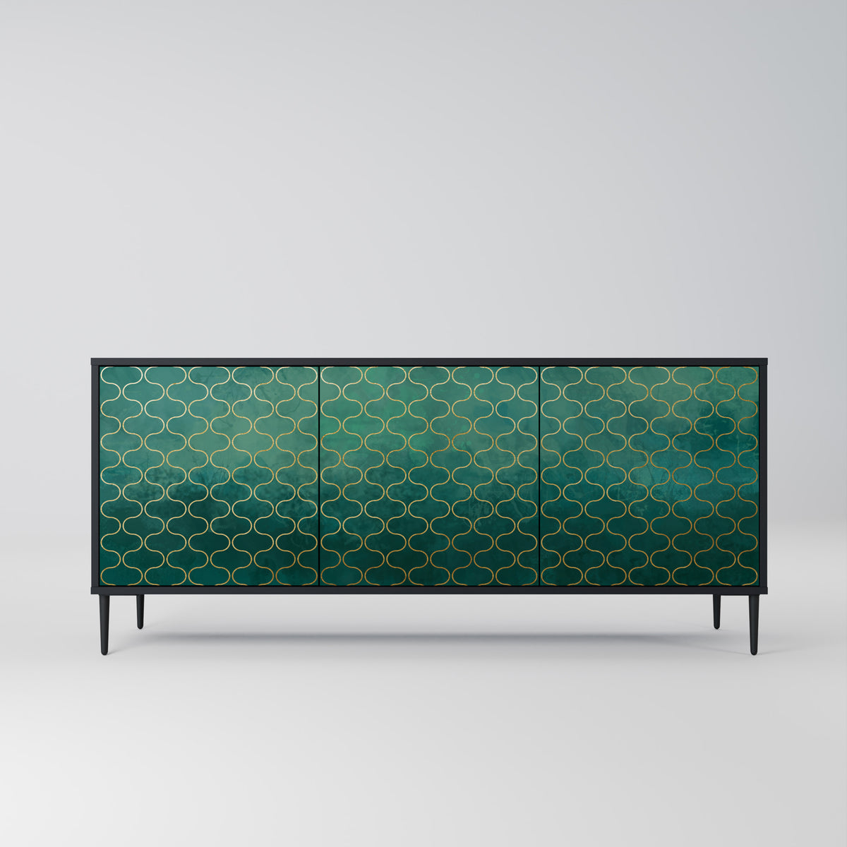 TESSELATED GREENERY Μπουφές 3-θυρών