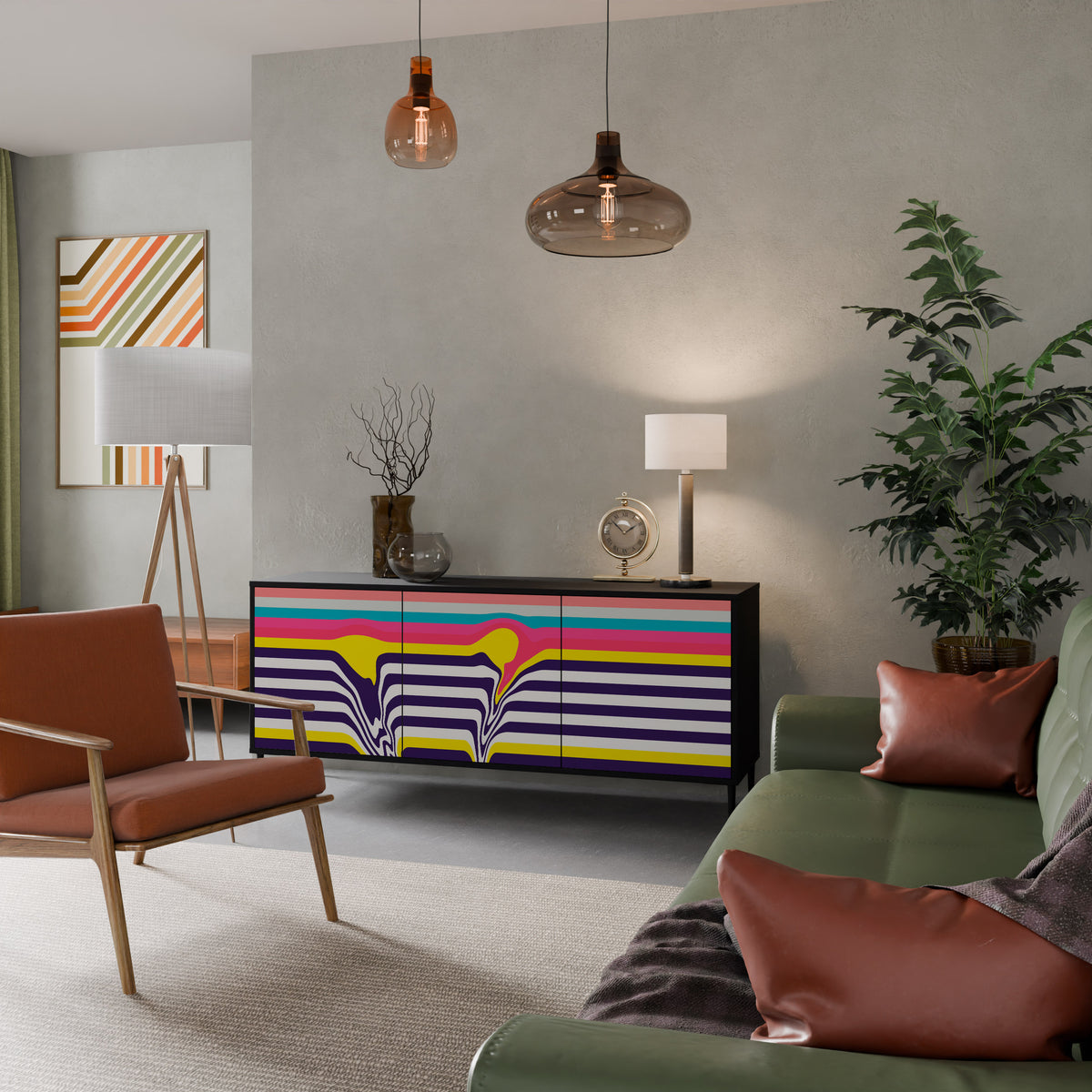TONE COLLAPSE 3-Door Sideboard