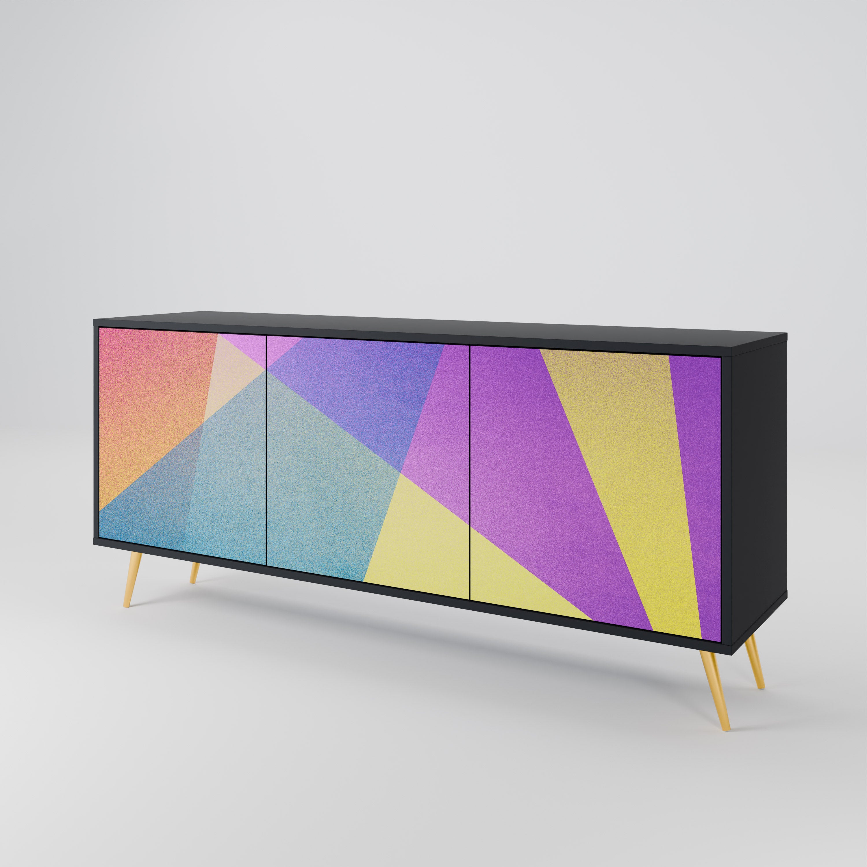BRIGHT GEOMETRY 3-Door Sideboard