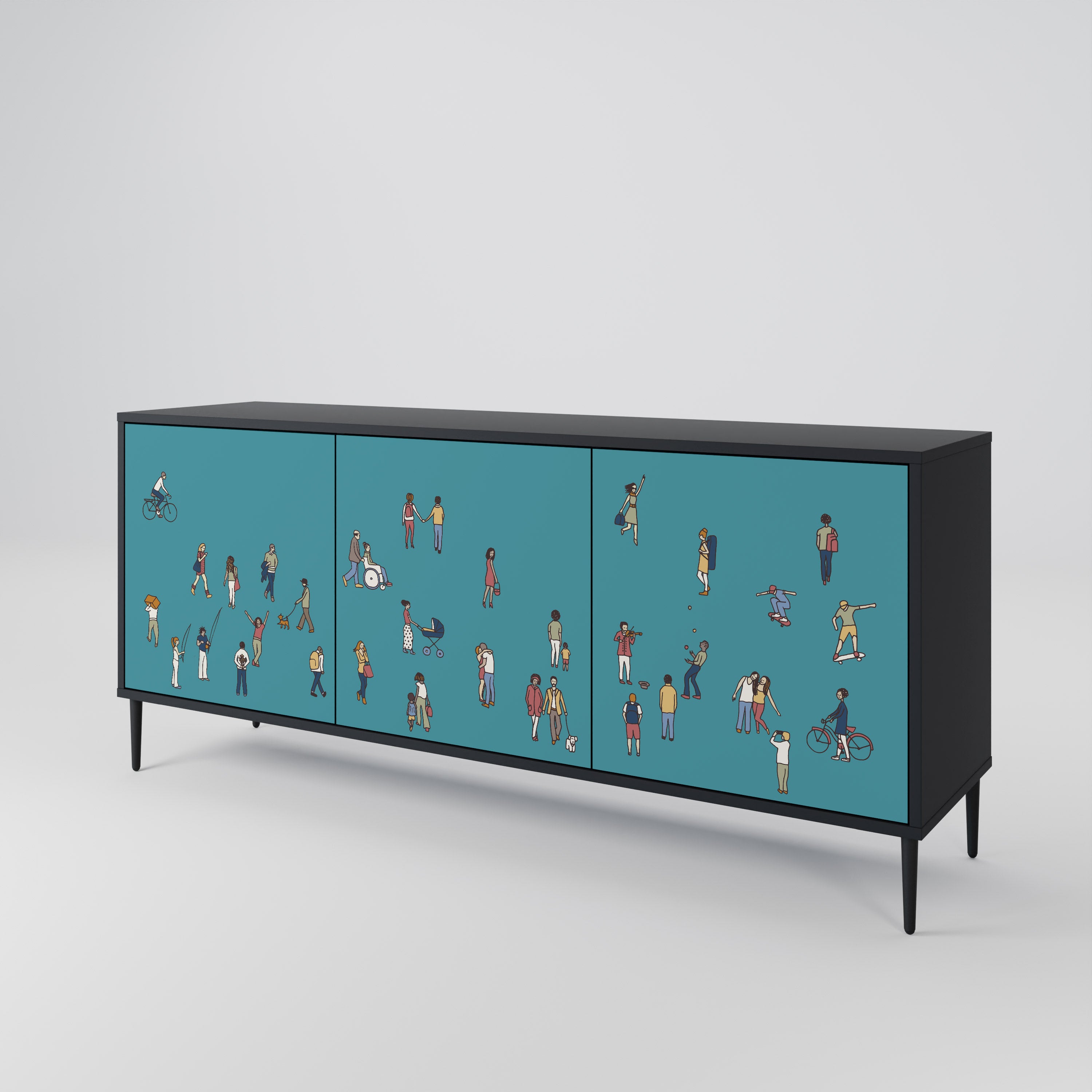 COLLECTIVE STREAM 3-Door Sideboard