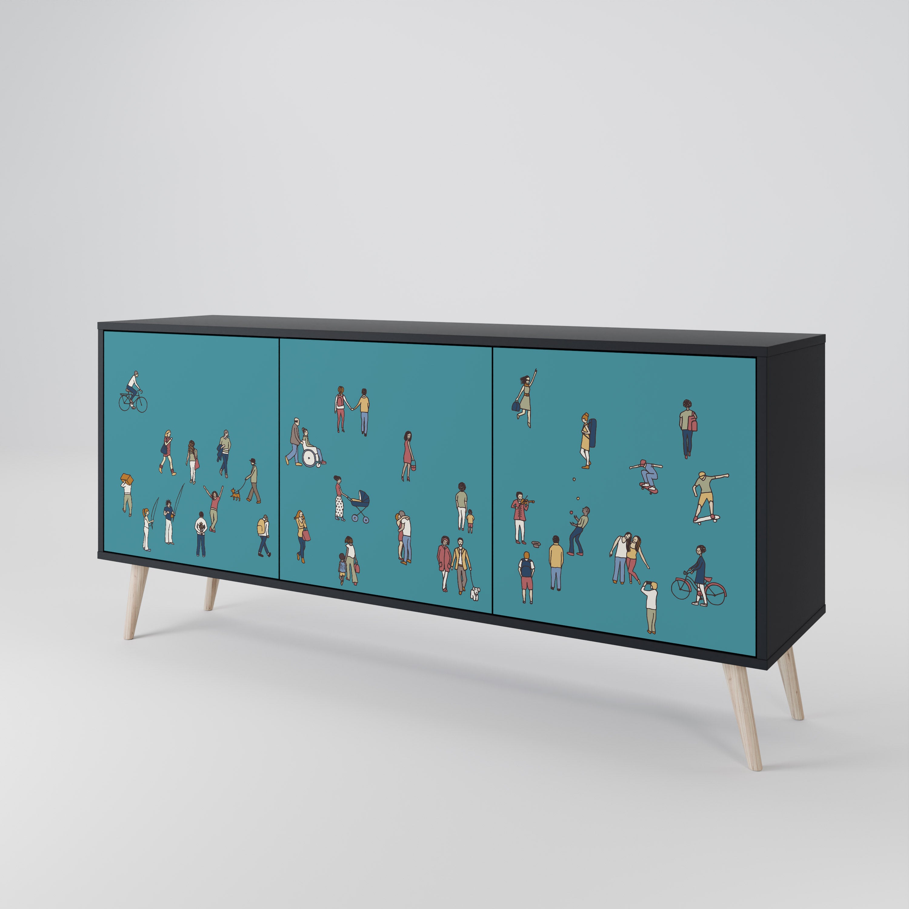 COLLECTIVE STREAM 3-Door Sideboard