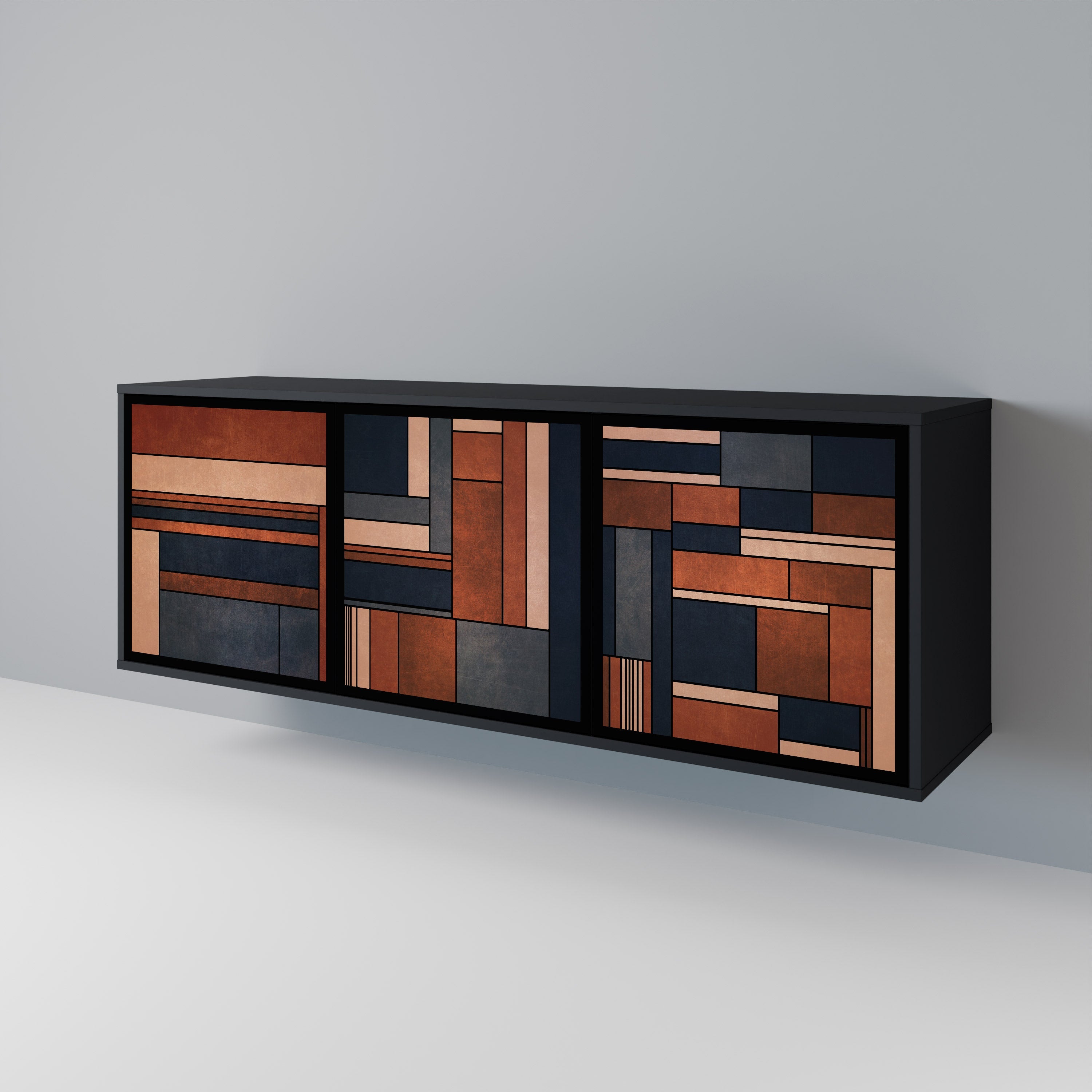 INTREPID FORMATION 3-Door Sideboard in Black Finish