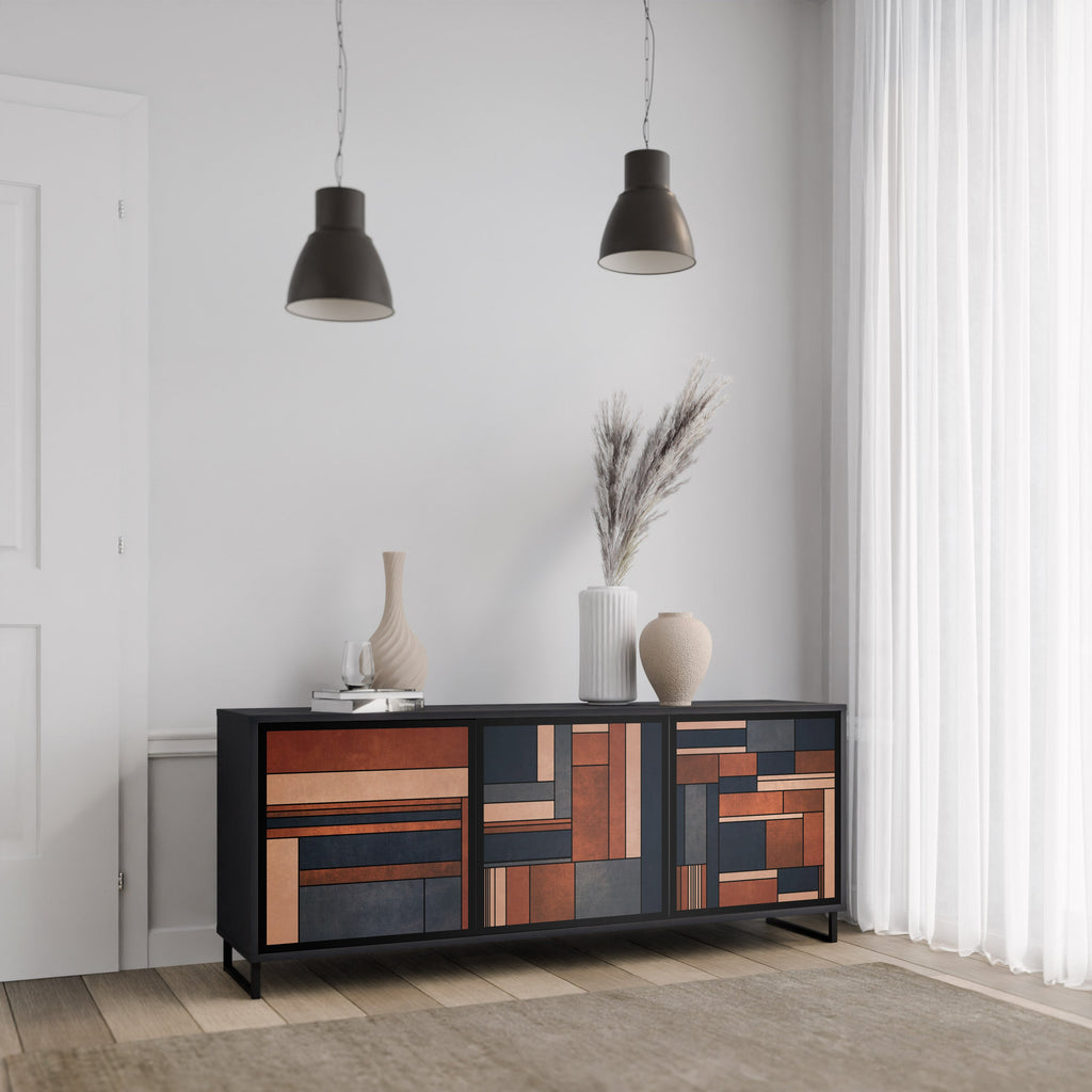 INTREPID FORMATION 3-Door Sideboard in Black Finish
