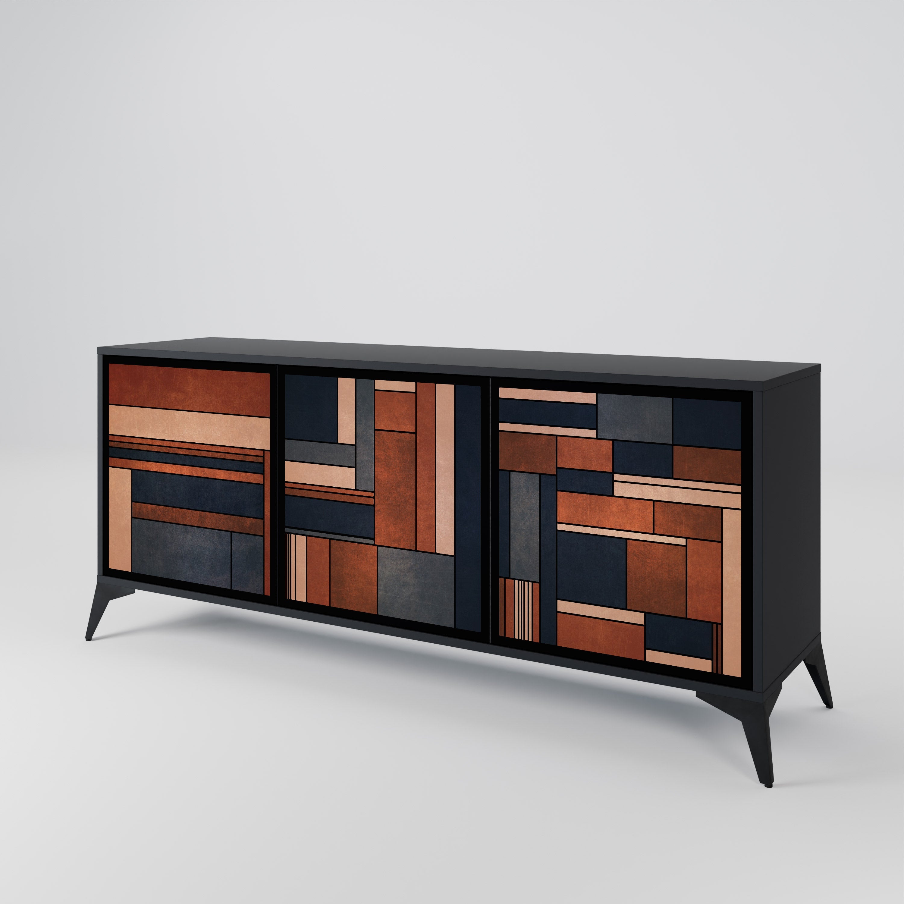 INTREPID FORMATION 3-Door Sideboard in Black Finish