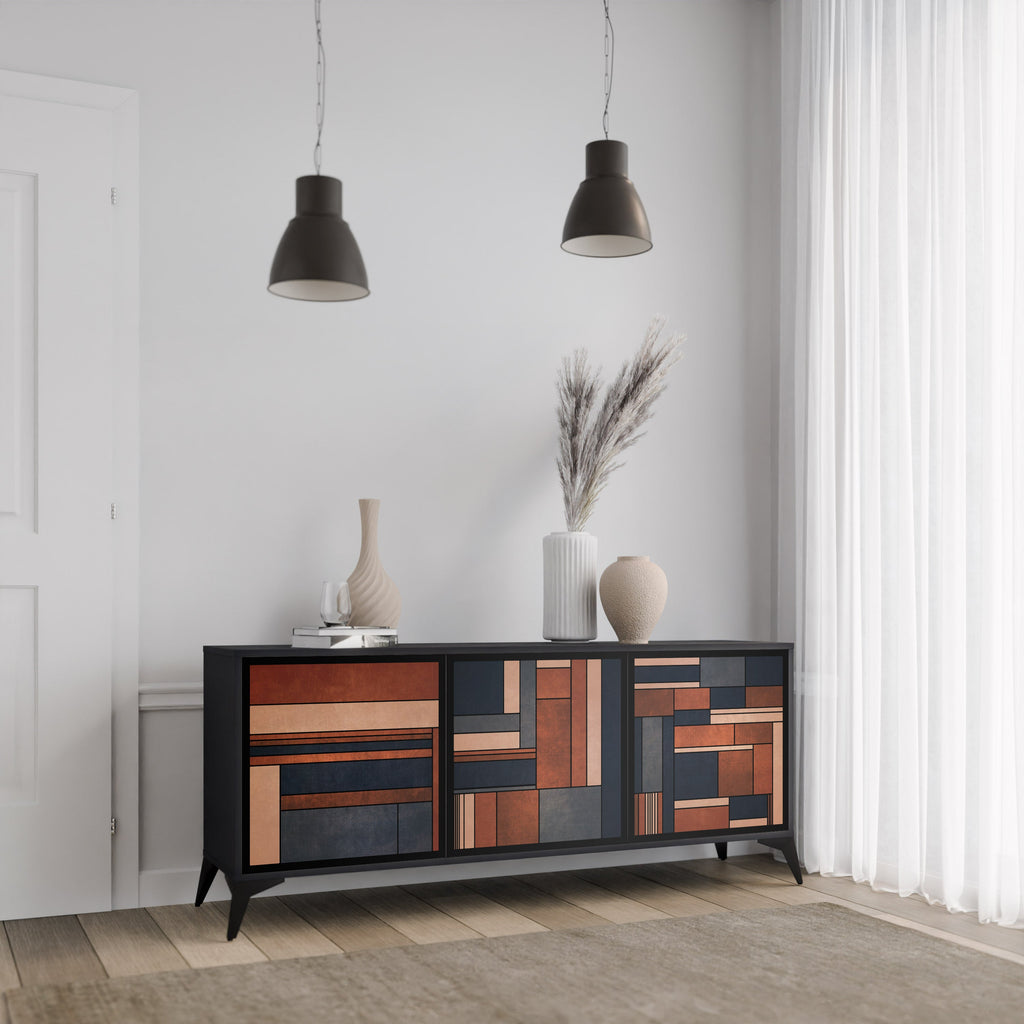 INTREPID FORMATION 3-Door Sideboard in Black Finish